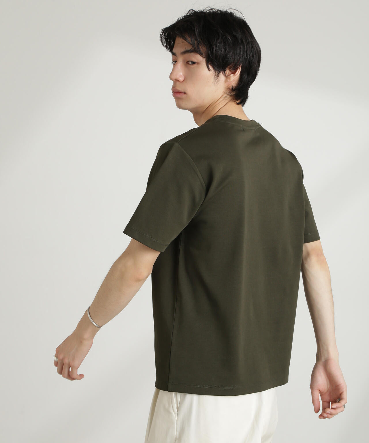 ダブルスムースVネックTシャツ 半袖