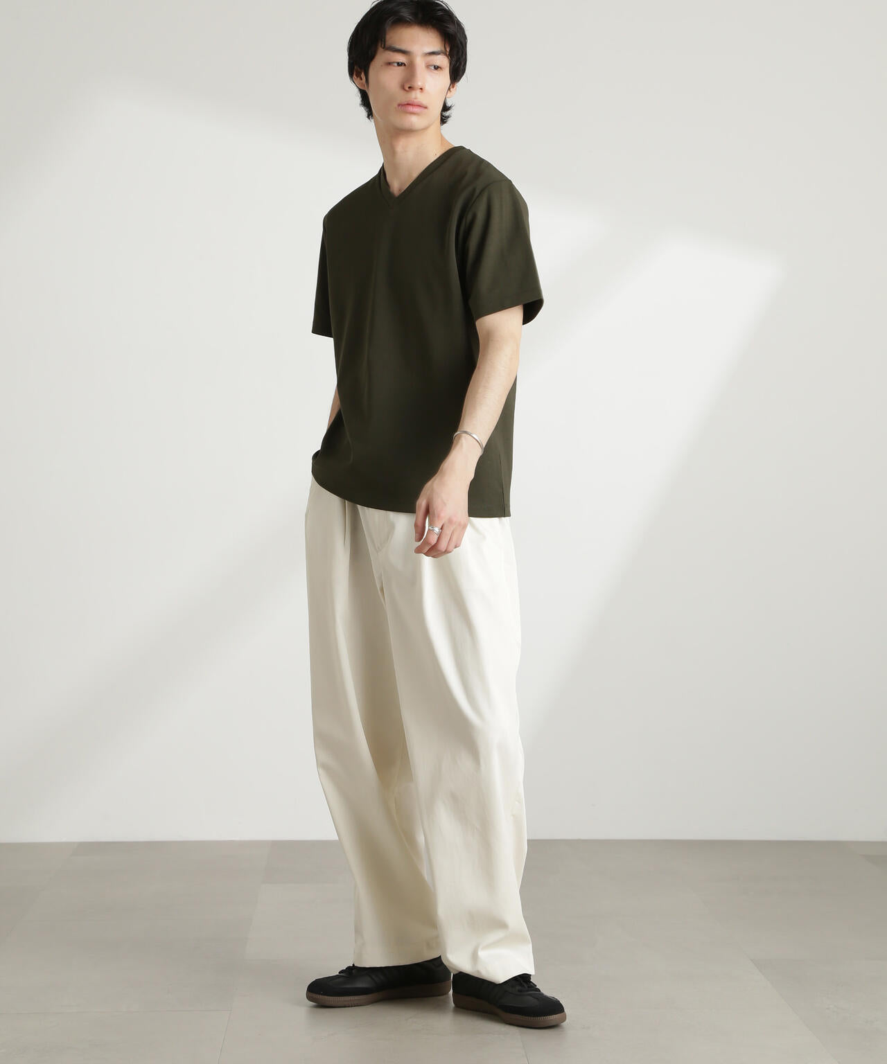 ダブルスムースVネックTシャツ 半袖