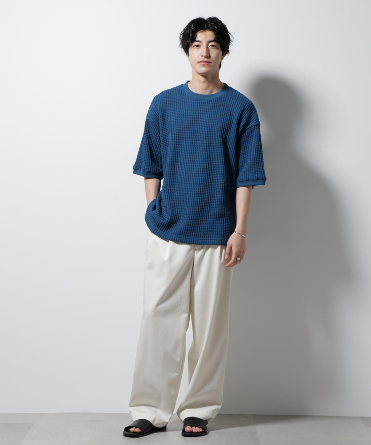 オニワッフルビッグTシャツ 五分袖