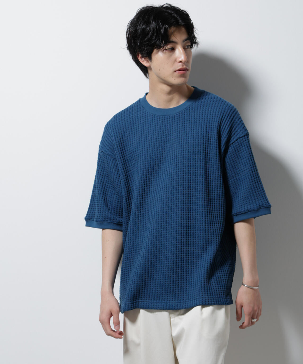 オニワッフルビッグTシャツ 五分袖