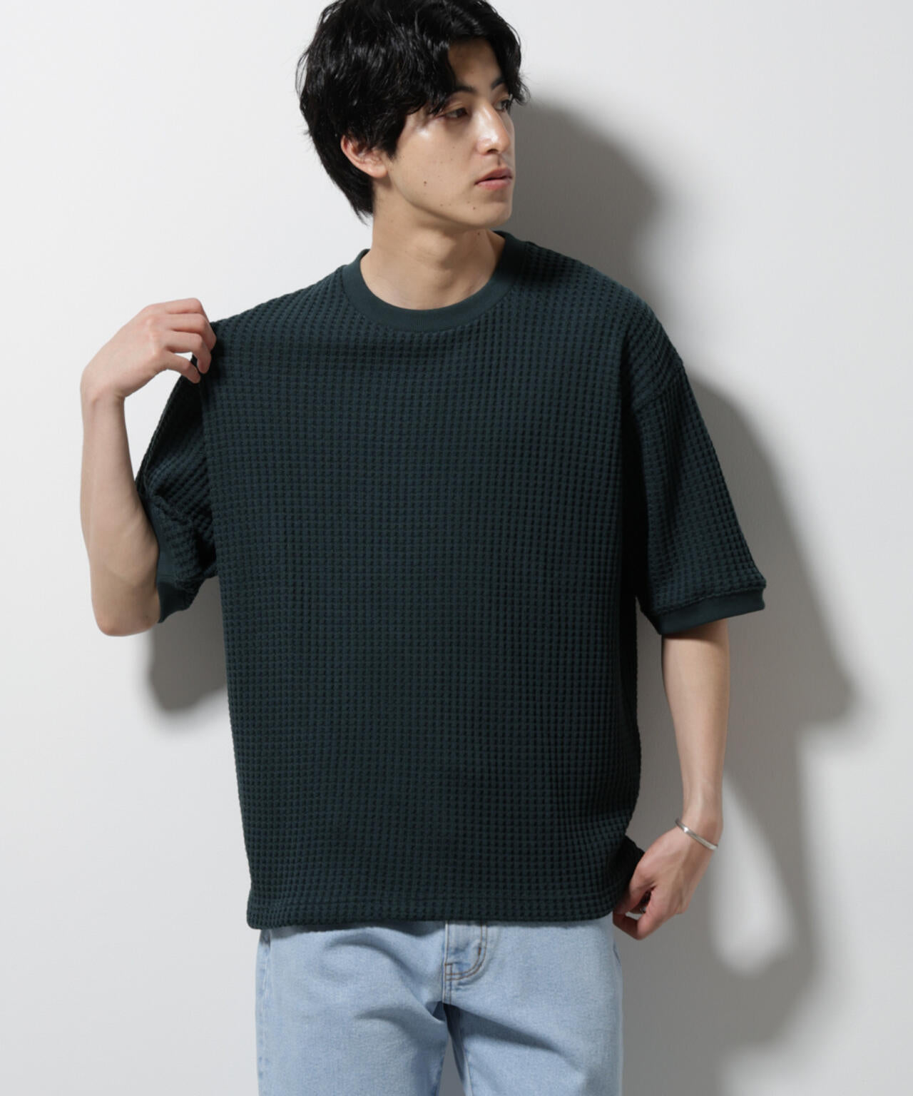 オニワッフルビッグTシャツ 五分袖