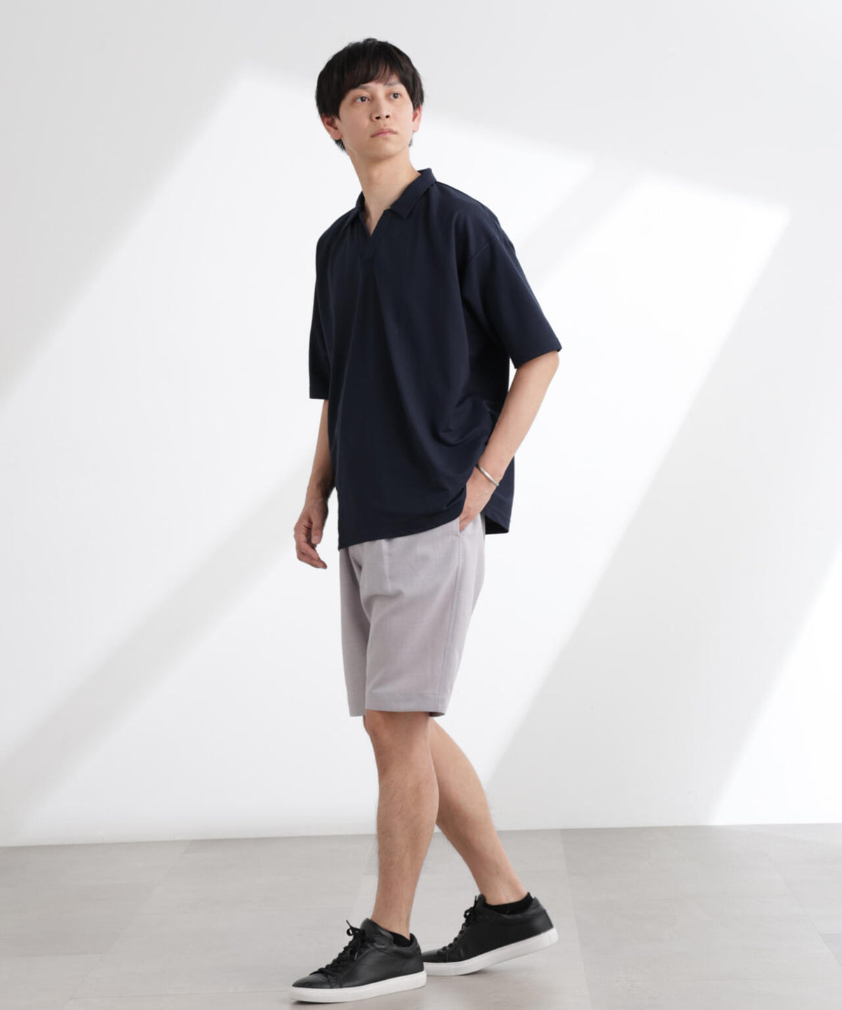 レーヨンナイロンポンチスキッパーシャツ 半袖