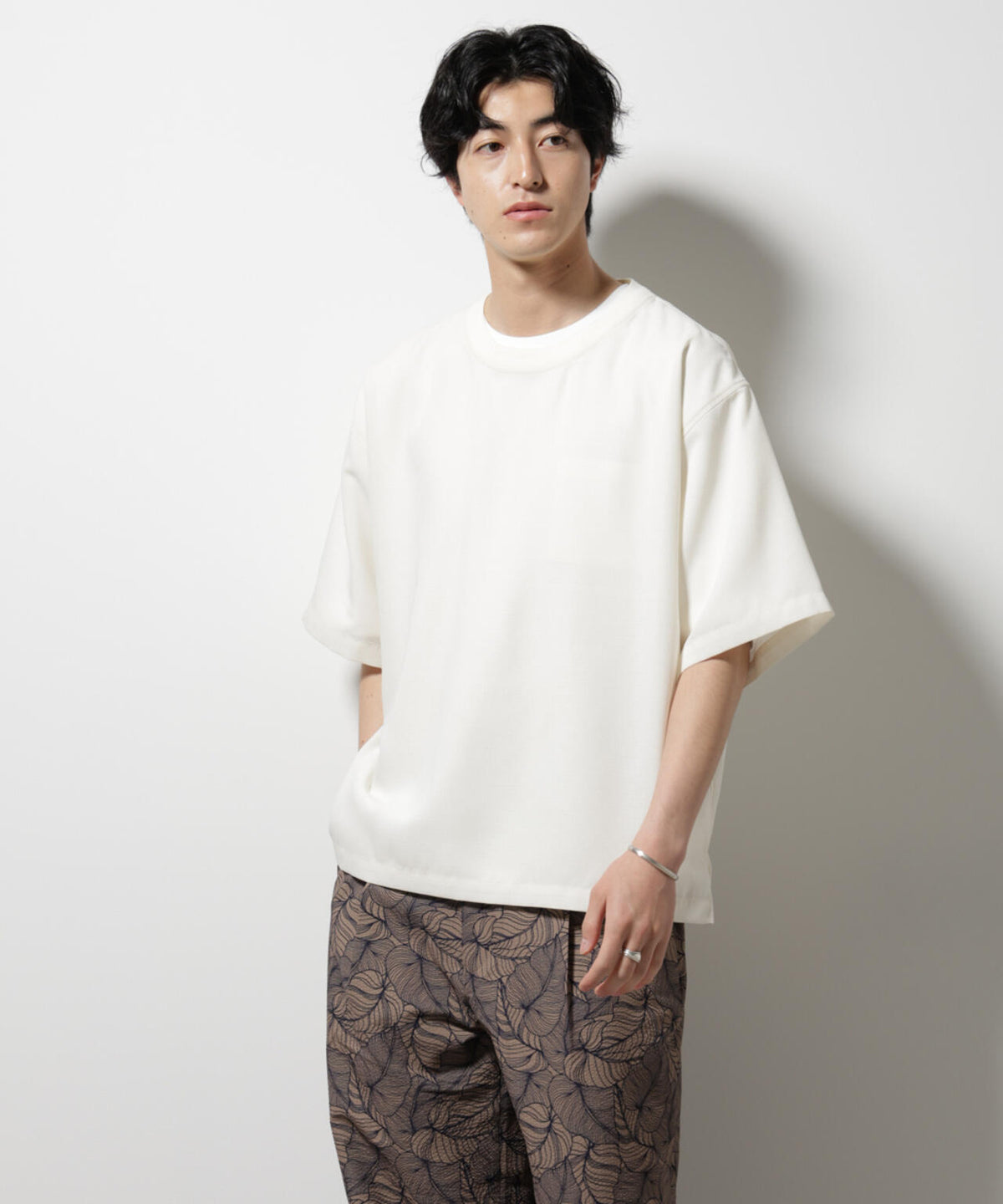 テックリネン布帛Tシャツ 半袖
