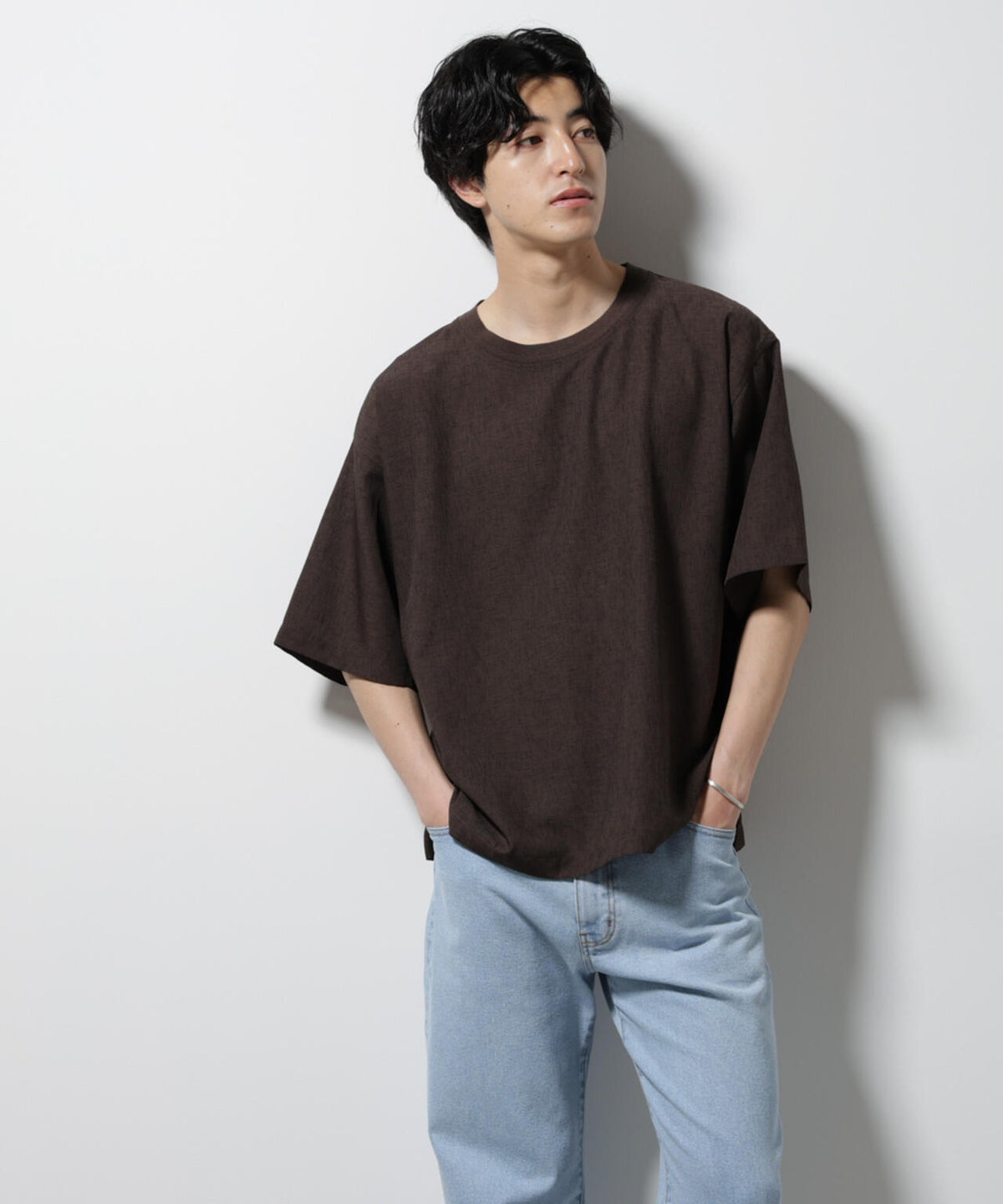 テックリネン布帛Tシャツ 半袖