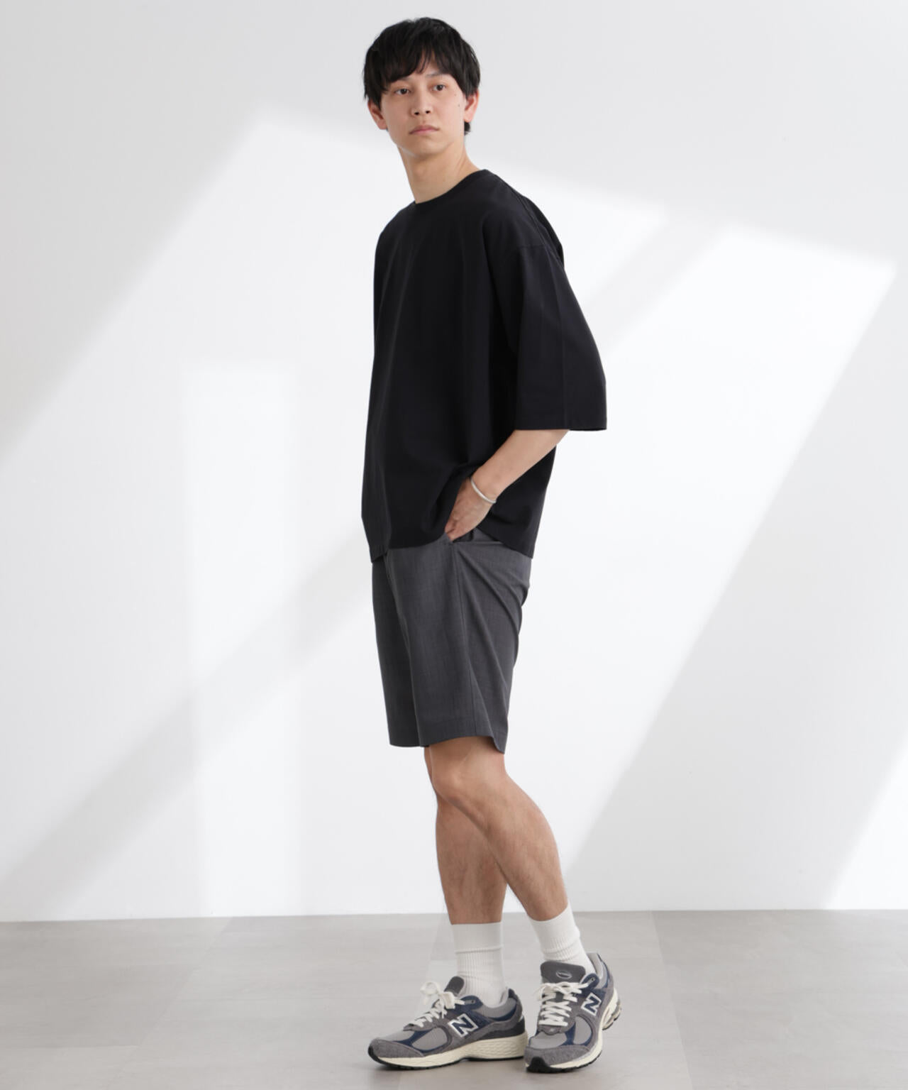 ルーズフィットワイドスリーブTシャツ 7分袖