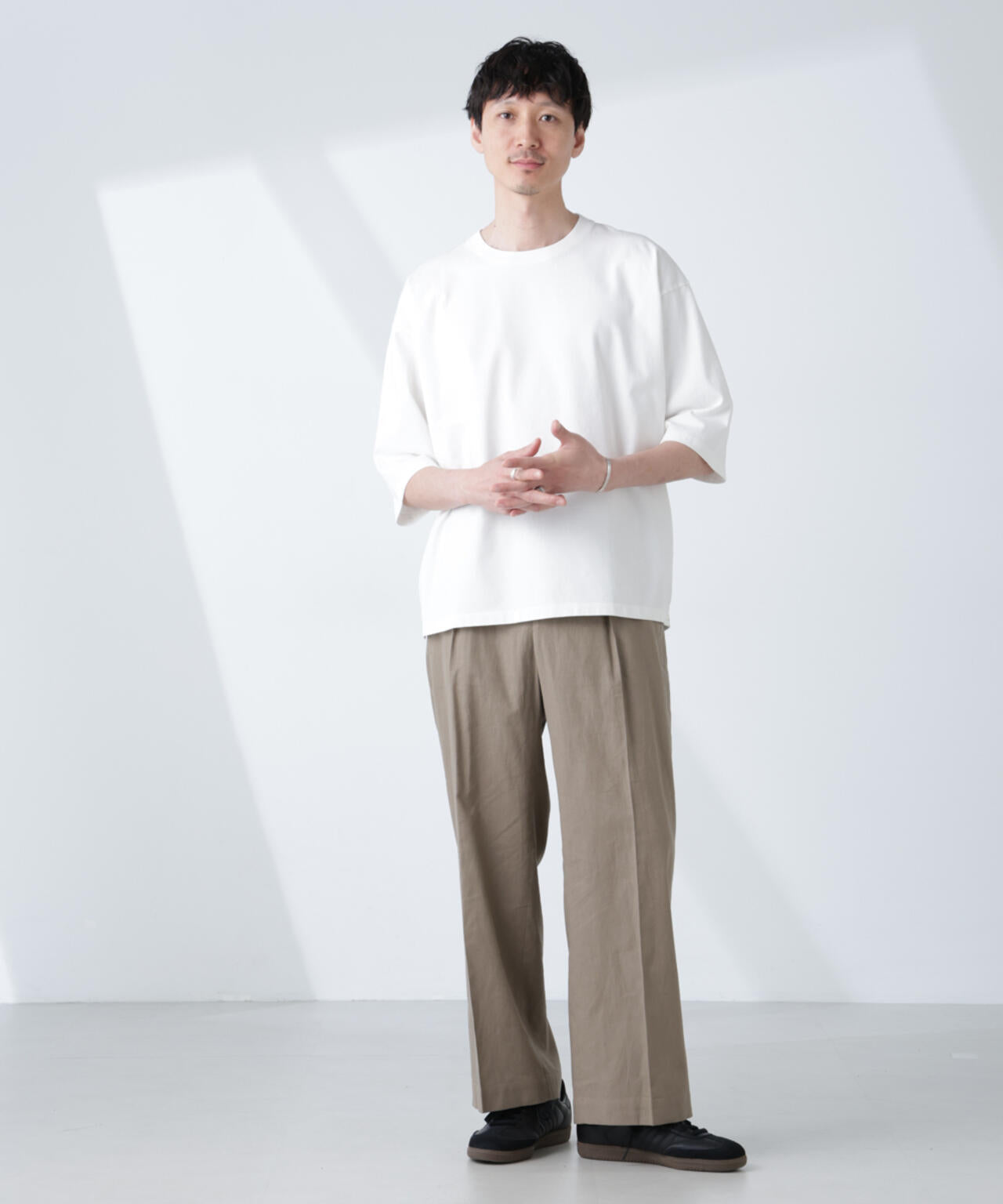 ルーズフィットワイドスリーブTシャツ 7分袖