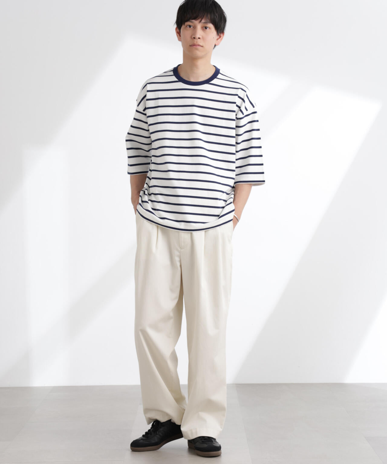 ルーズフィットワイドスリーブTシャツ 7分袖