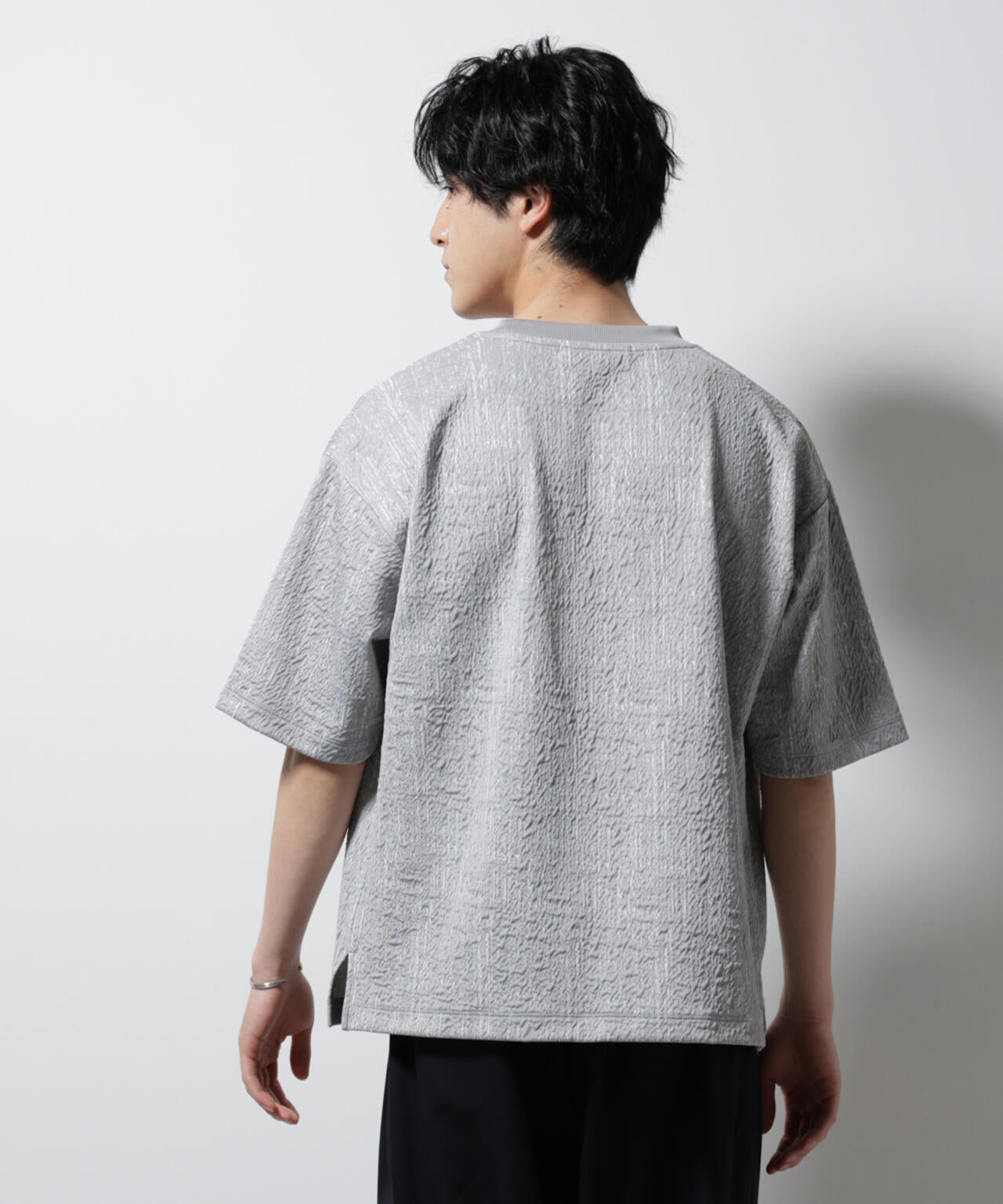 パターンジャガードワイドTシャツ