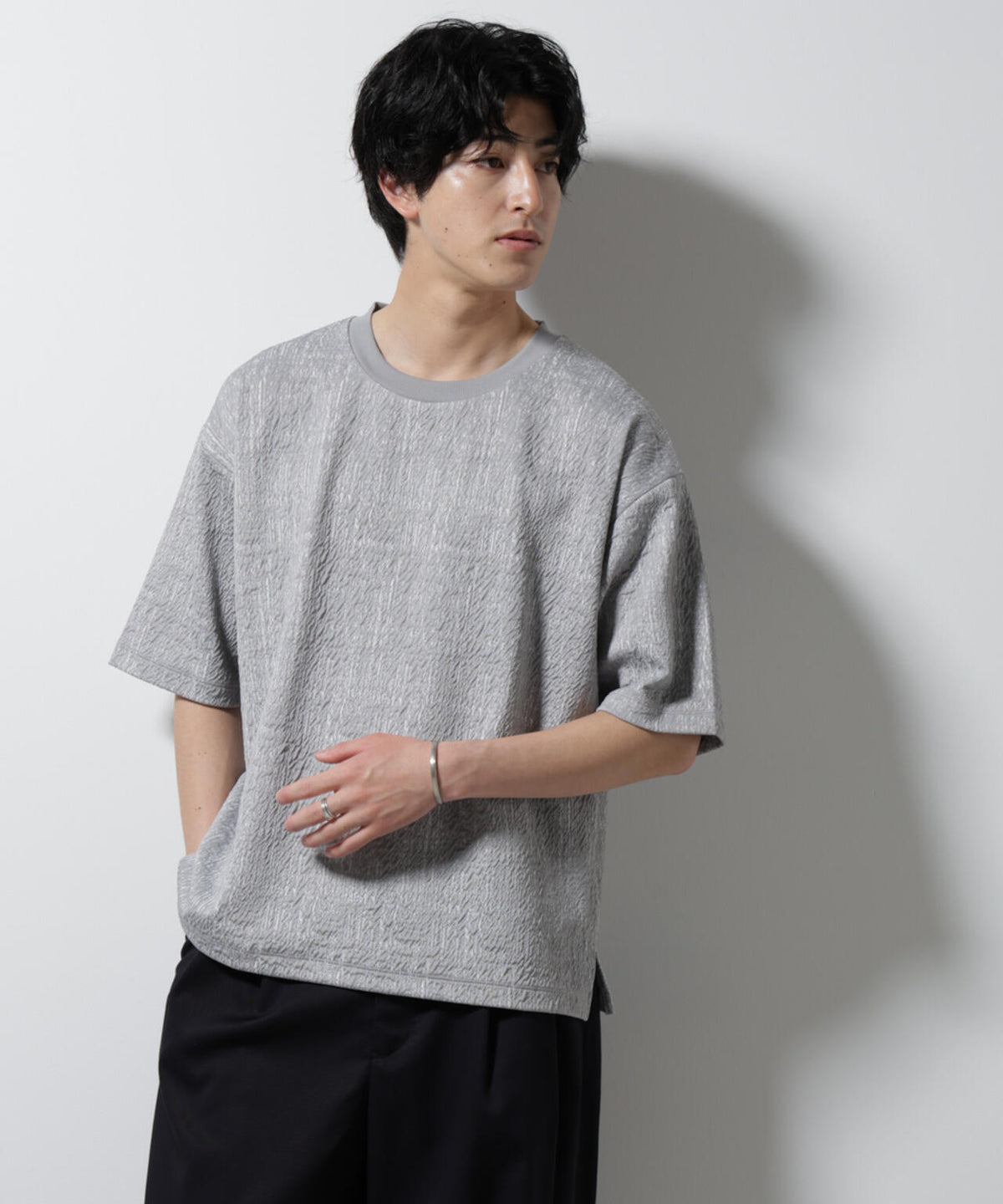 パターンジャガードワイドTシャツ