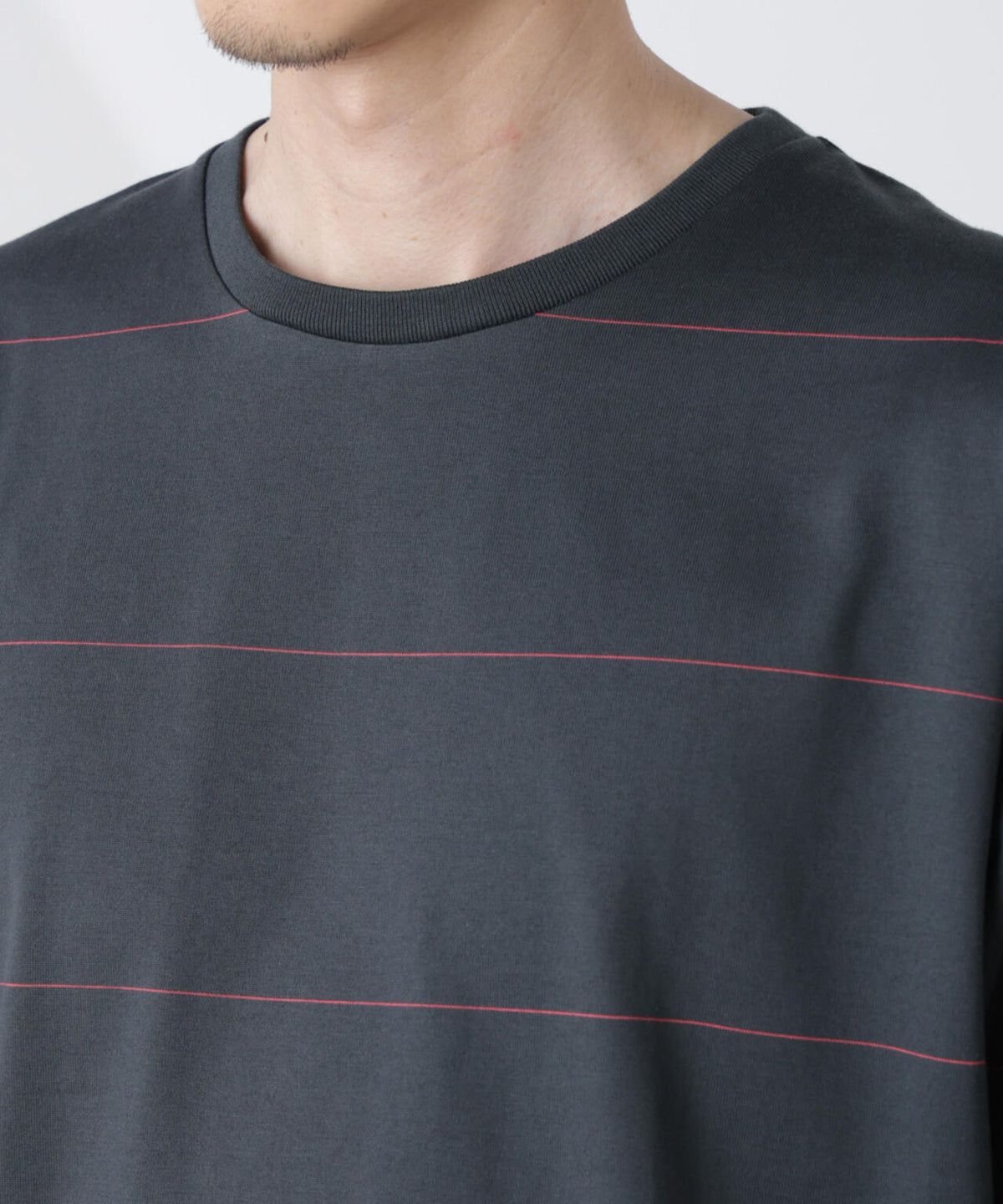 パネルボーダーTシャツ 半袖