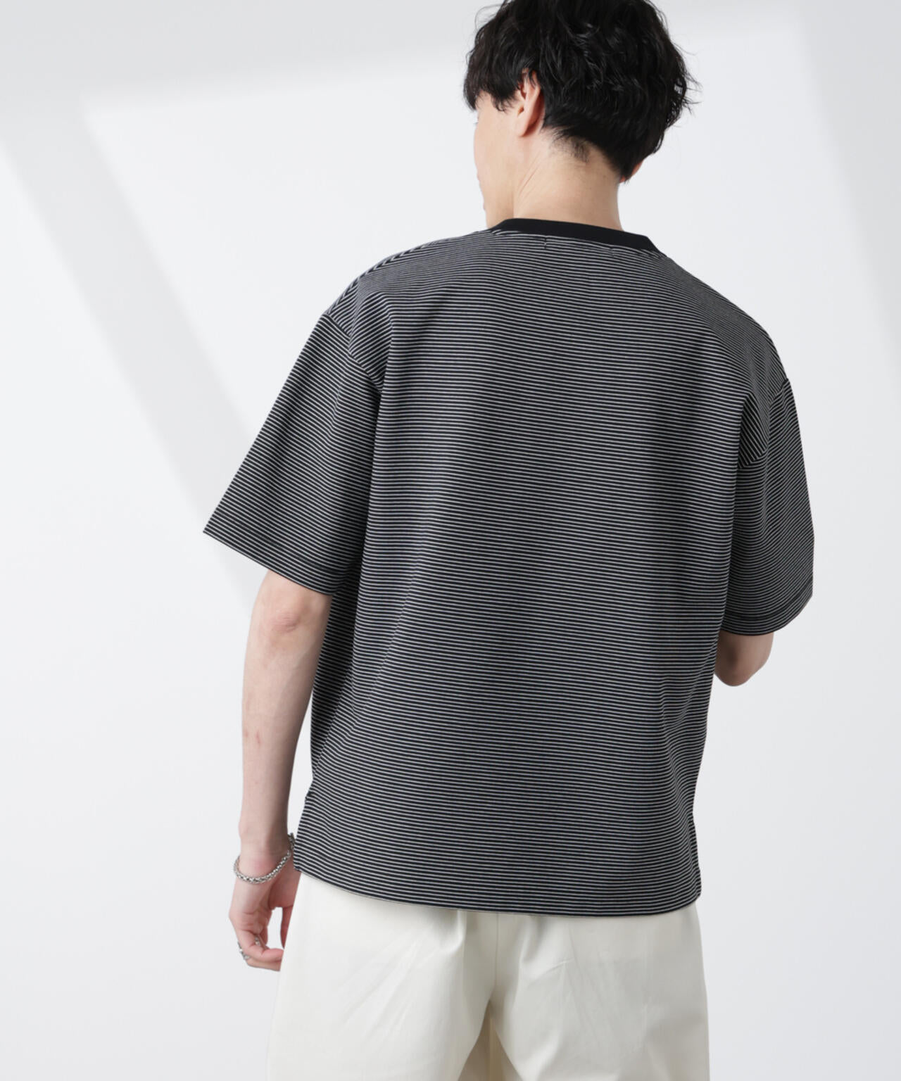 ワイドシルエットボーダーTシャツ