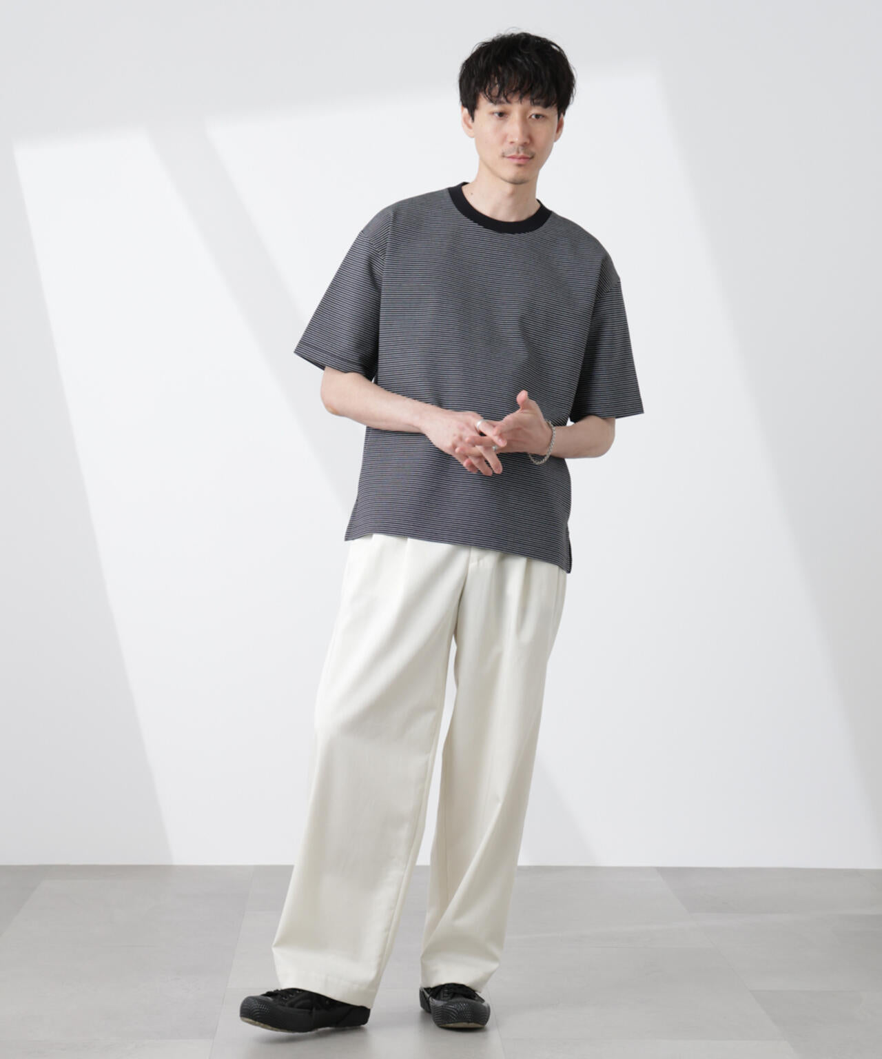 ワイドシルエットボーダーTシャツ
