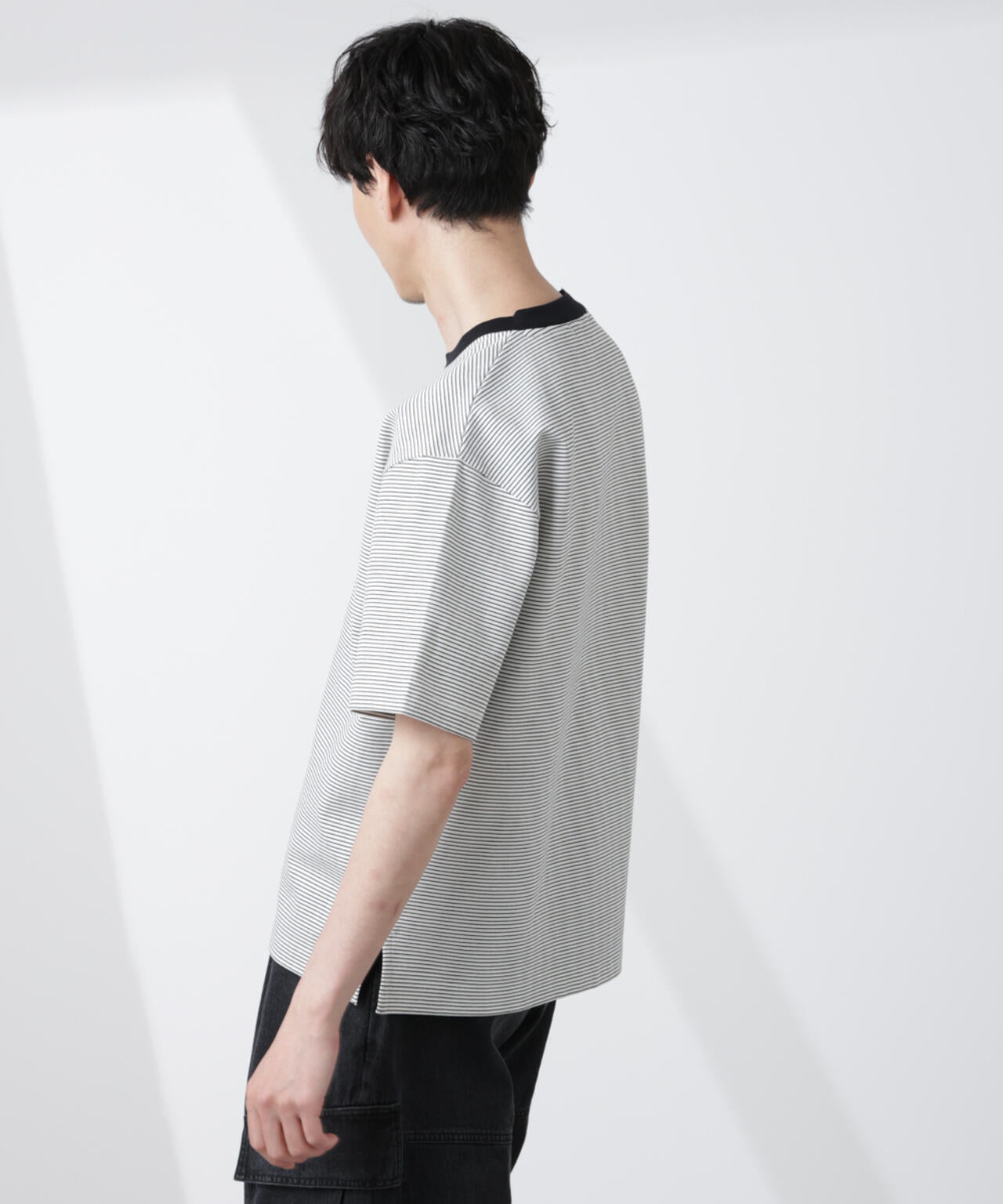 ワイドシルエットボーダーTシャツ