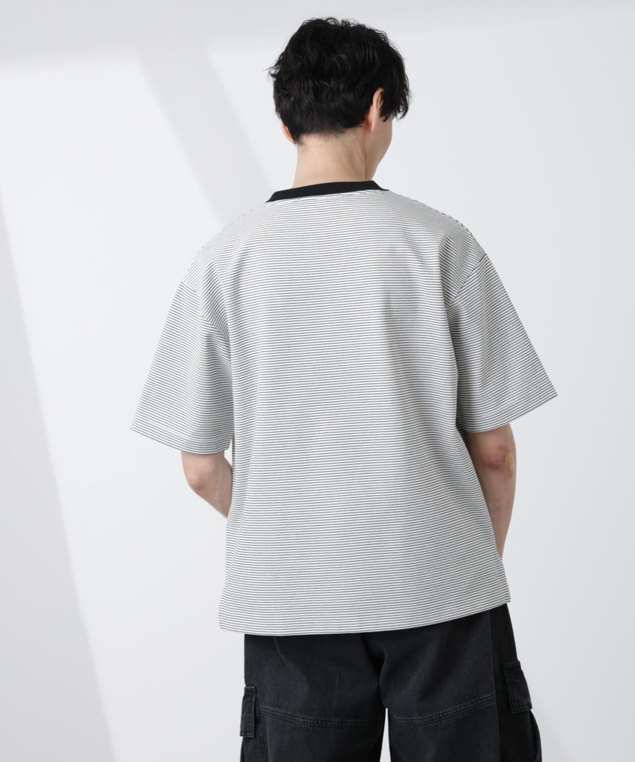 ワイドシルエットボーダーTシャツ