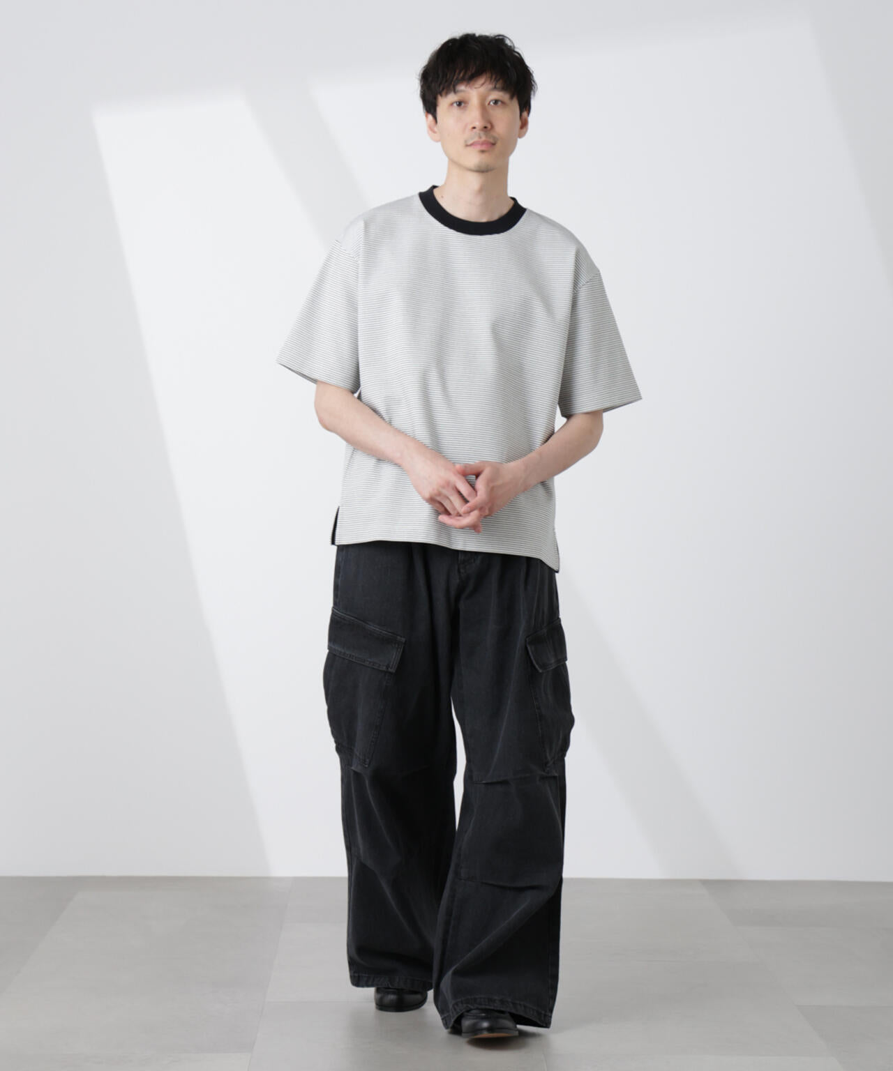 ワイドシルエットボーダーTシャツ