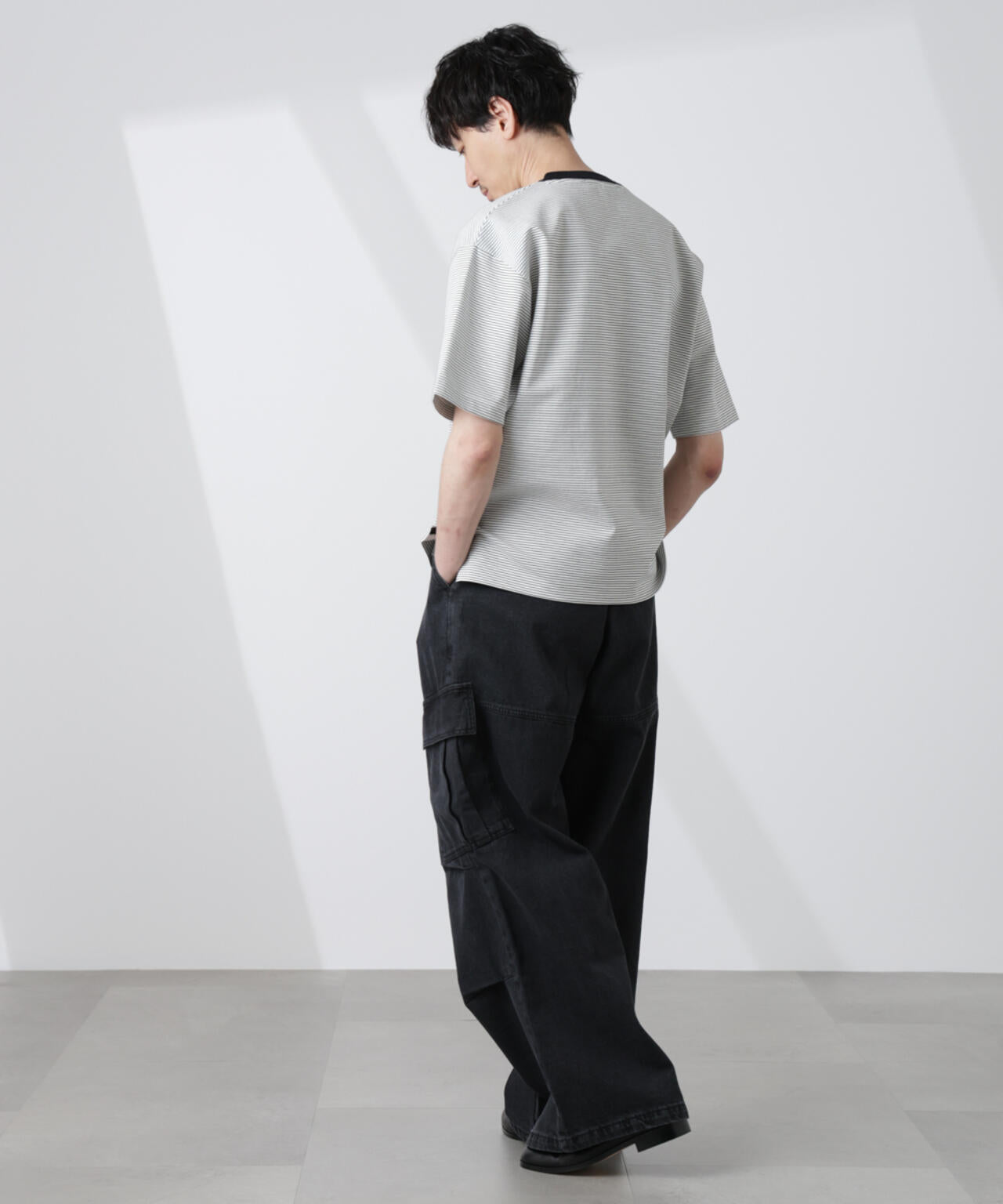 ワイドシルエットボーダーTシャツ