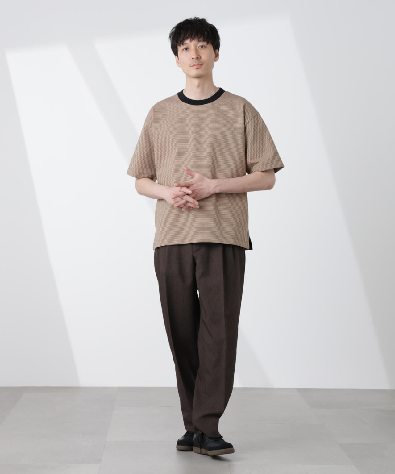 ワイドシルエットボーダーTシャツ