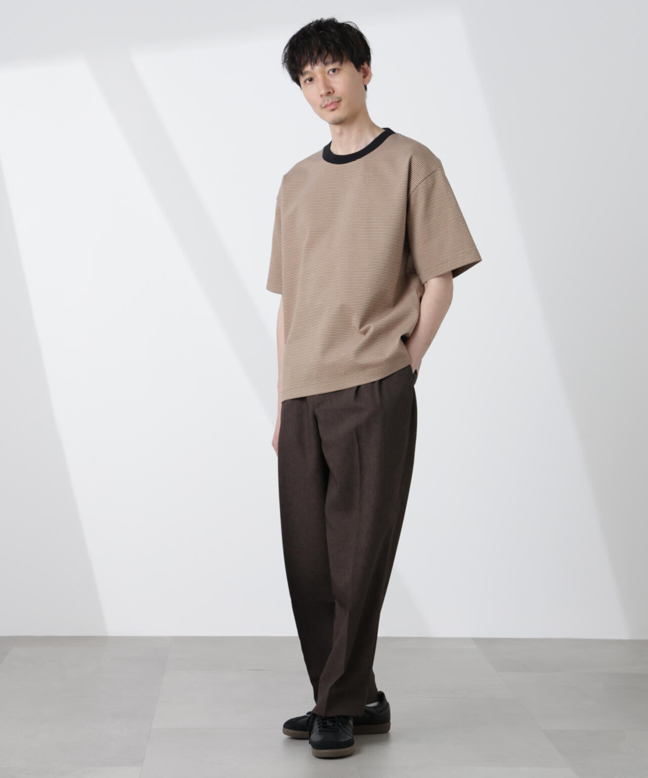 ワイドシルエットボーダーTシャツ