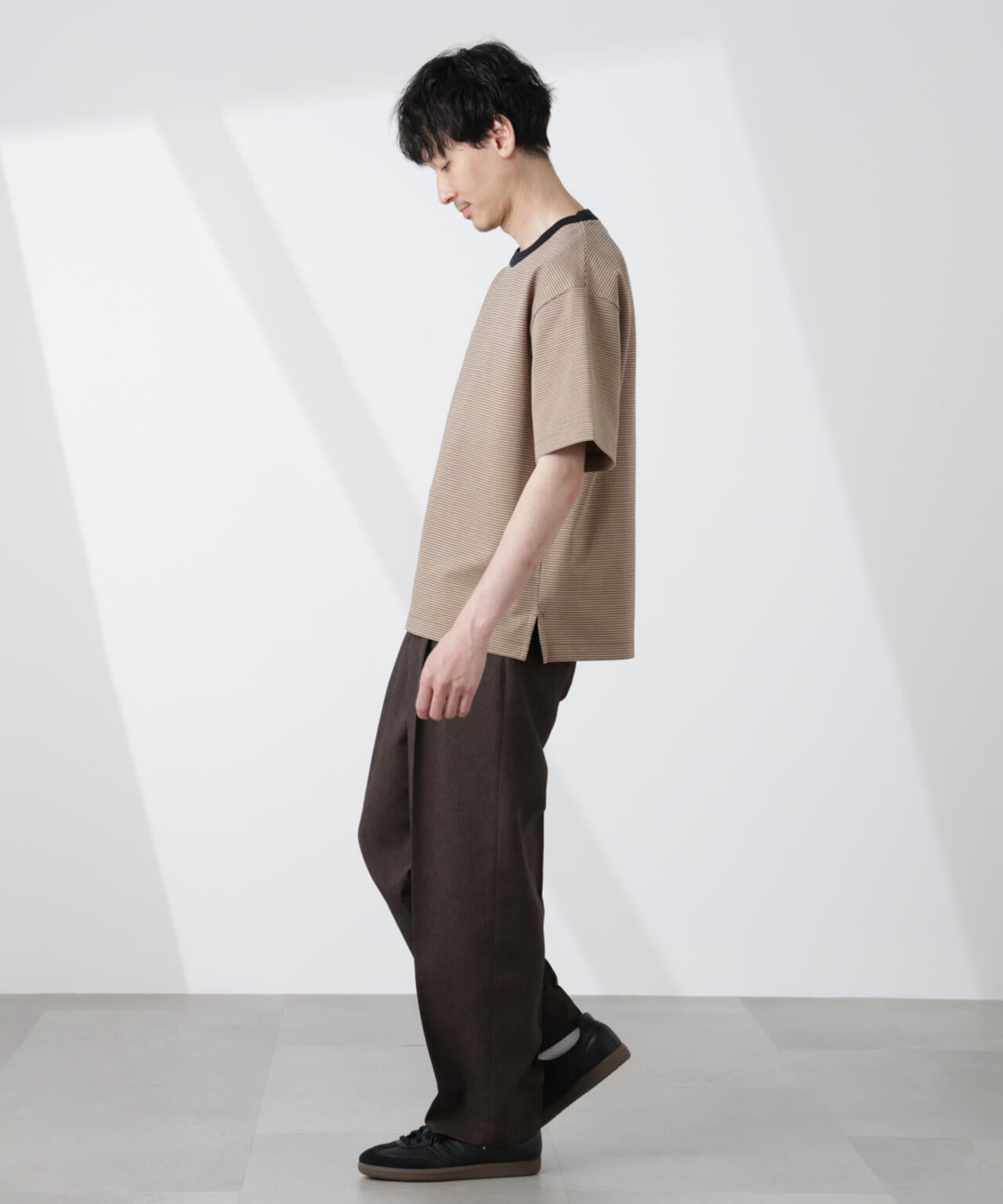 ワイドシルエットボーダーTシャツ