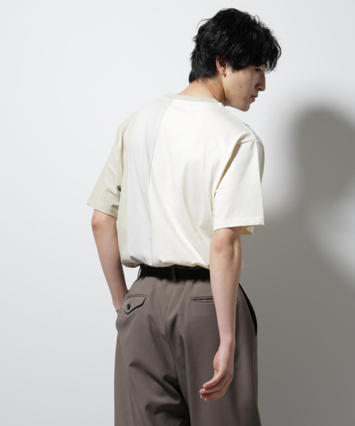 デザイン切替クルーネックTシャツ 半袖