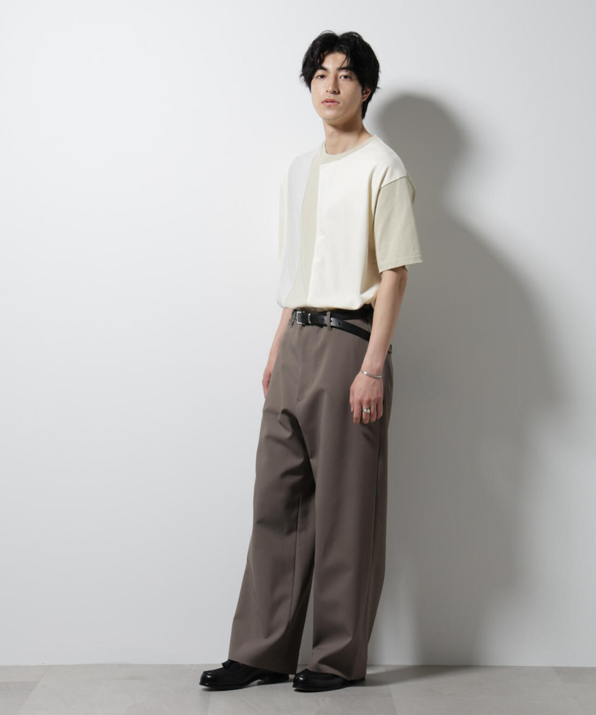 デザイン切替クルーネックTシャツ 半袖