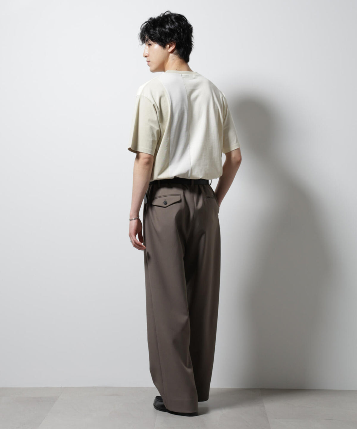 デザイン切替クルーネックTシャツ 半袖