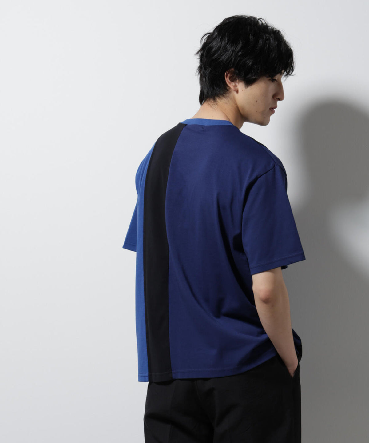 デザイン切替クルーネックTシャツ 半袖