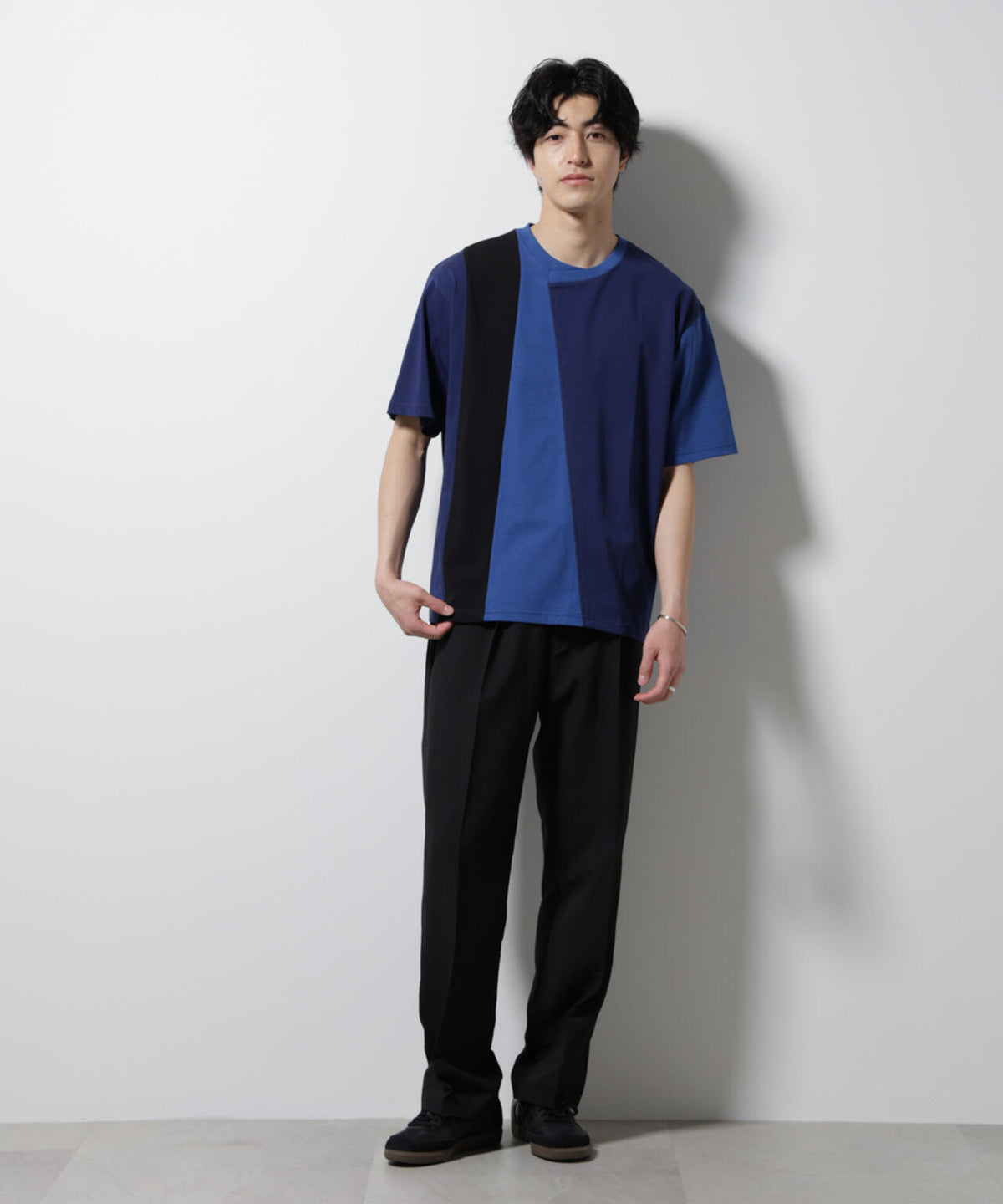 デザイン切替クルーネックTシャツ 半袖