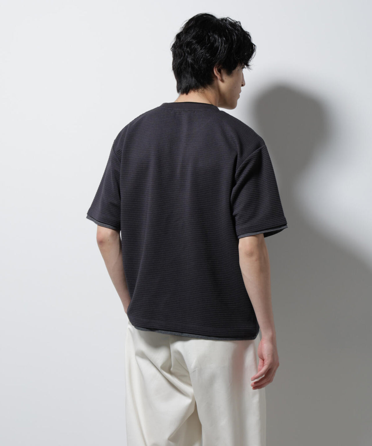 ガーターフェイクレイヤードTシャツ 半袖