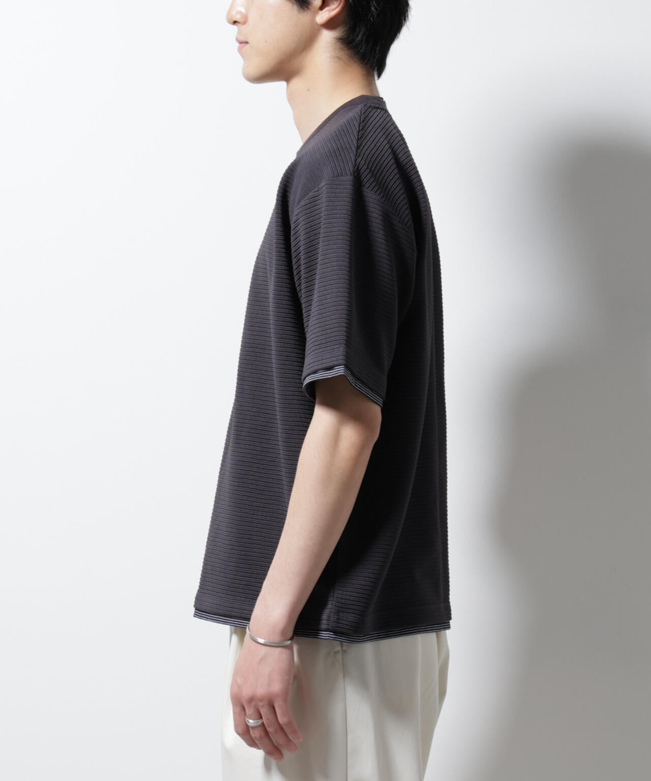 ガーターフェイクレイヤードTシャツ 半袖