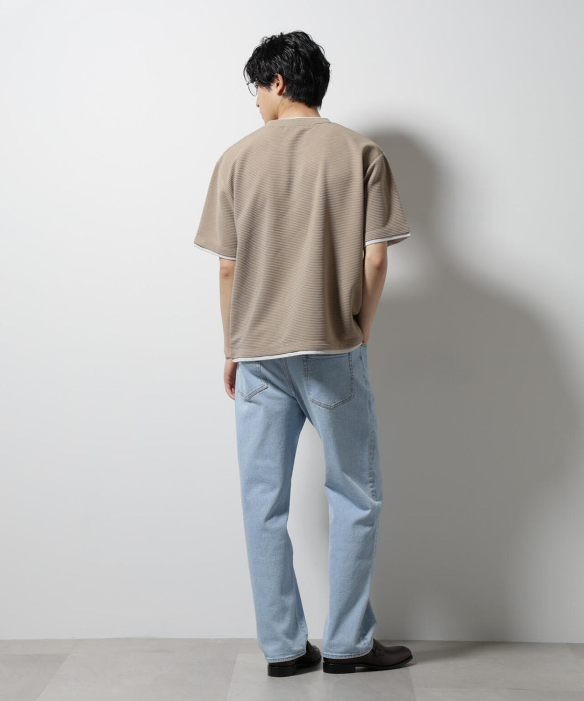 ガーターフェイクレイヤードTシャツ 半袖