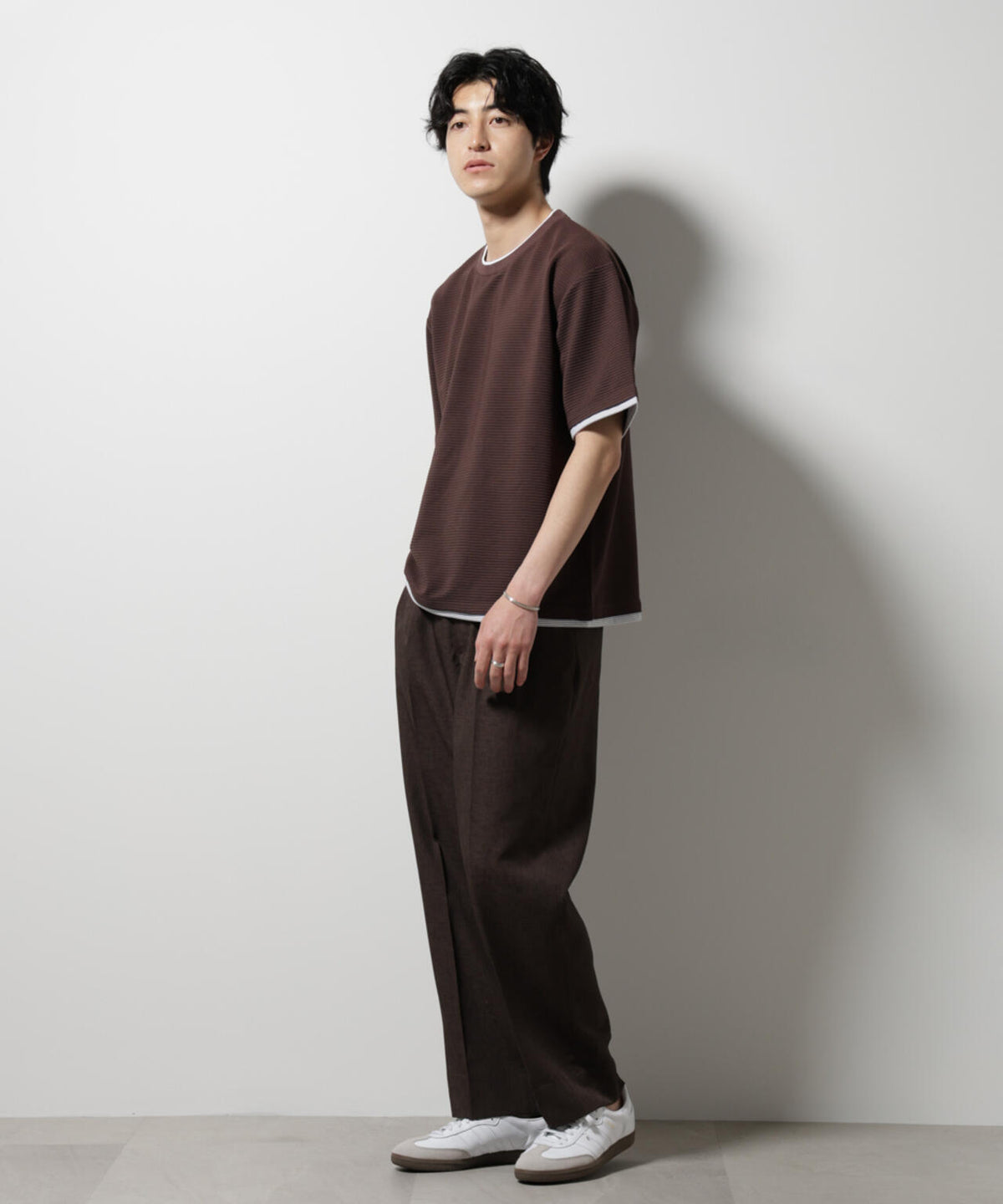 ガーターフェイクレイヤードTシャツ 半袖