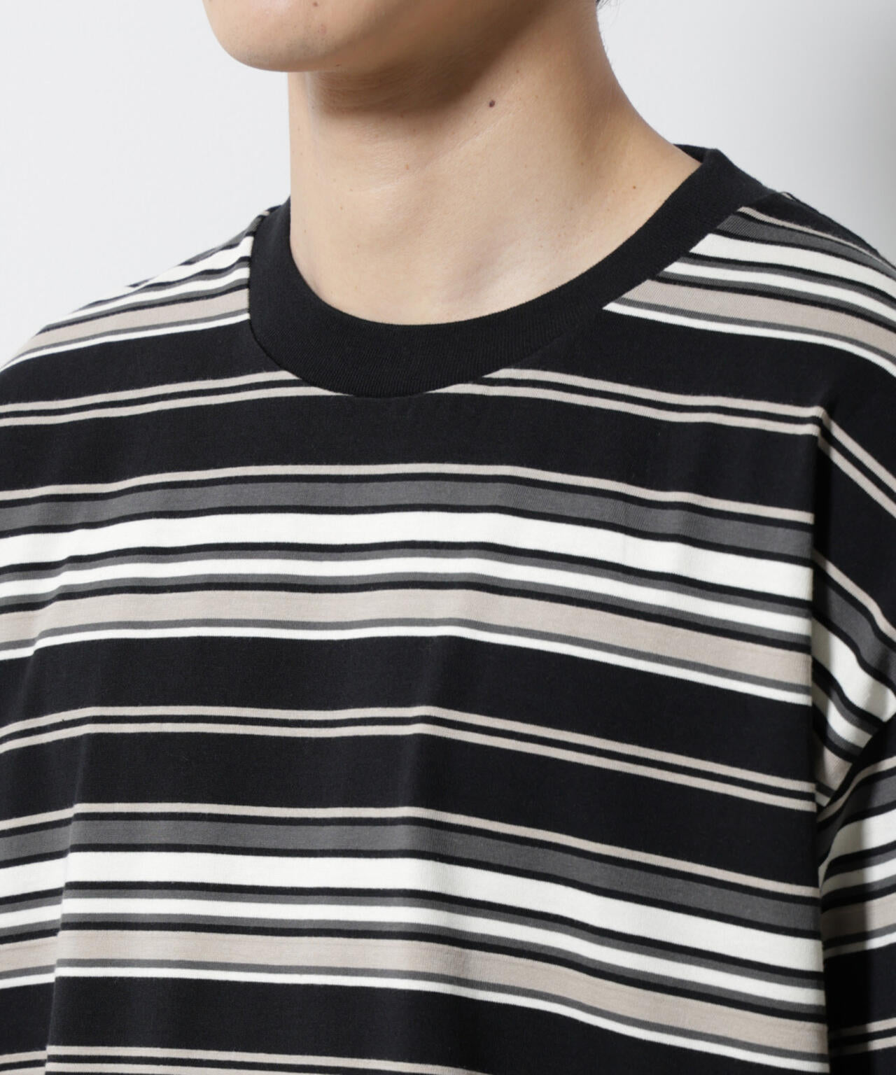マルチボーダーリラックスTシャツ 半袖