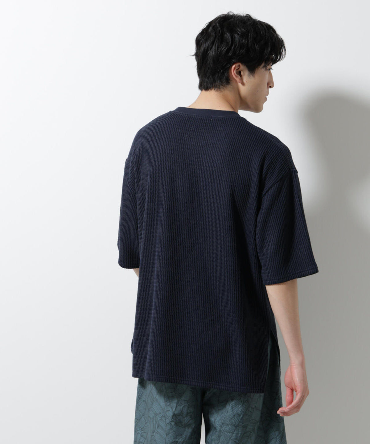 ジャガードニットソーTシャツ 半袖(セットアップ可)