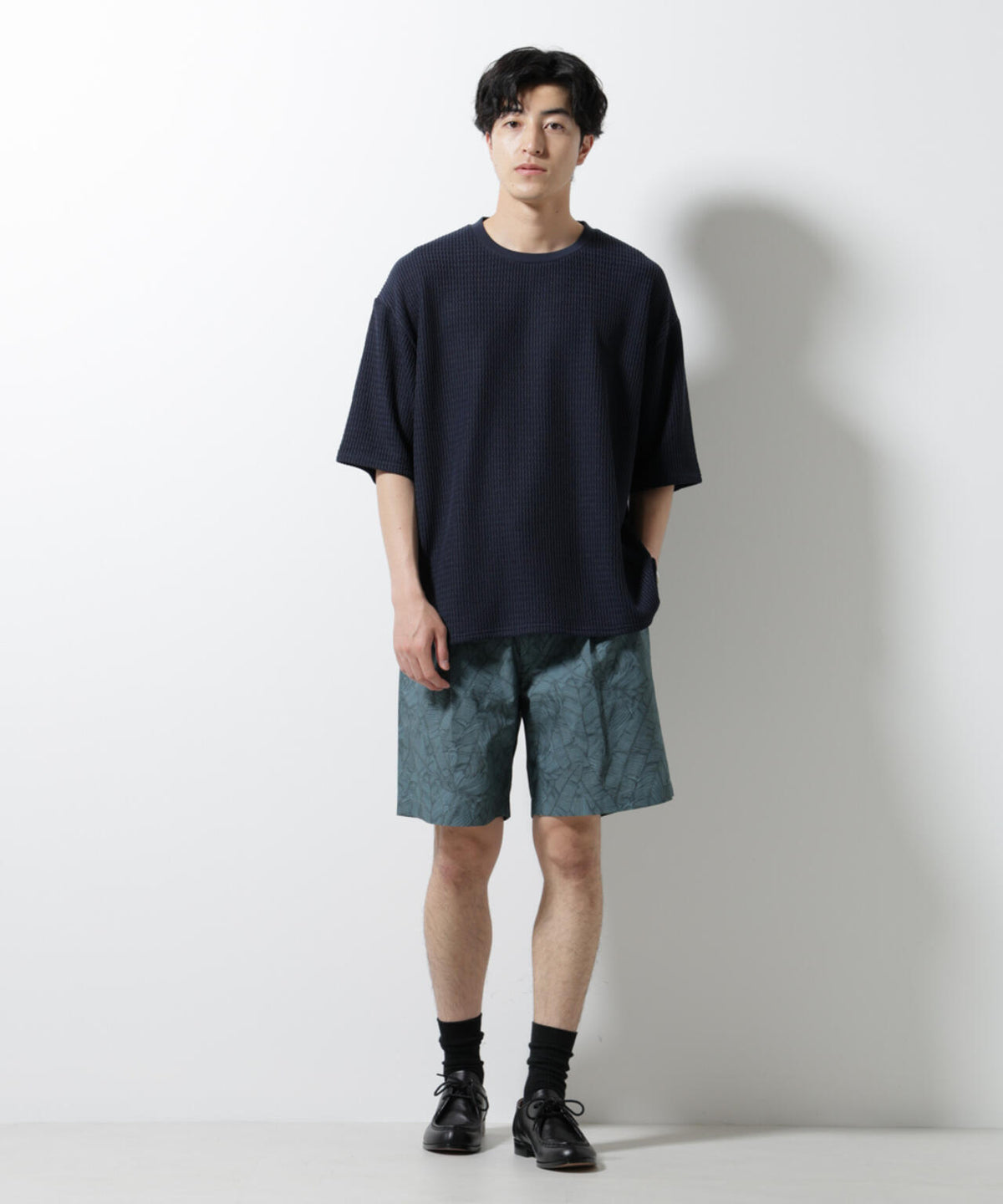 ジャガードニットソーTシャツ 半袖(セットアップ可)
