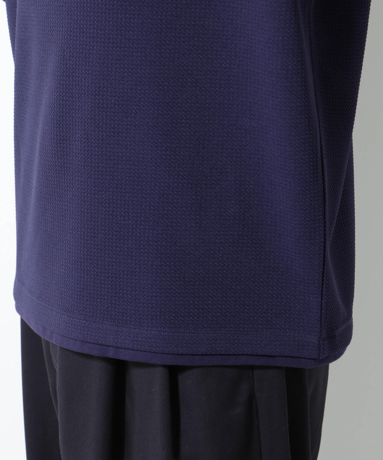 フェイクレイヤードキーネックTシャツ 半袖