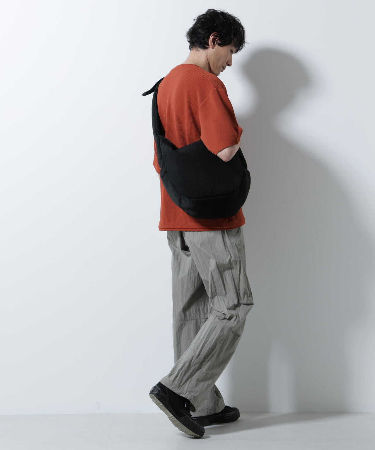 フェイクレイヤードキーネックTシャツ 半袖