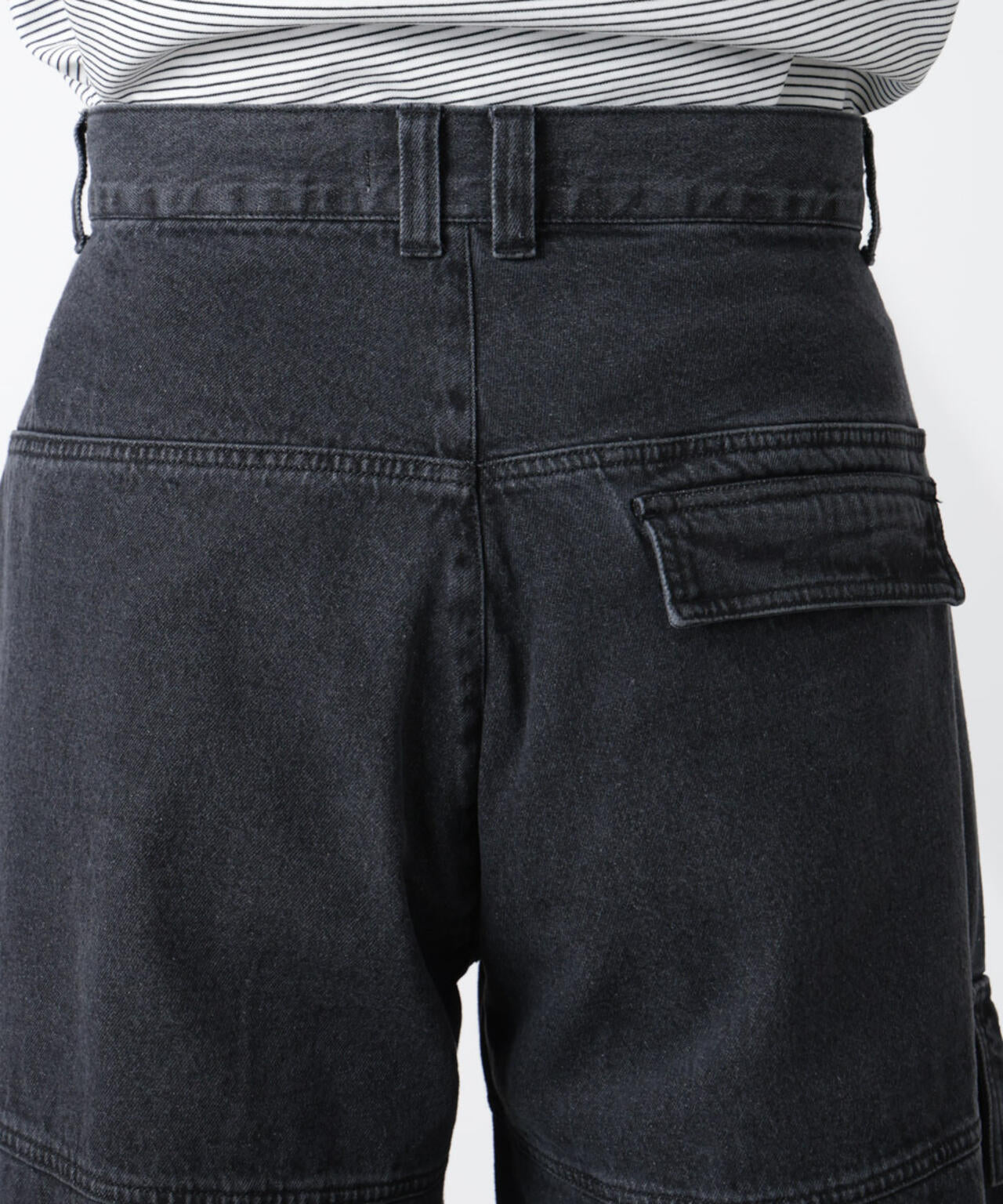 ビッグポケットデニムワイドカーゴパンツ