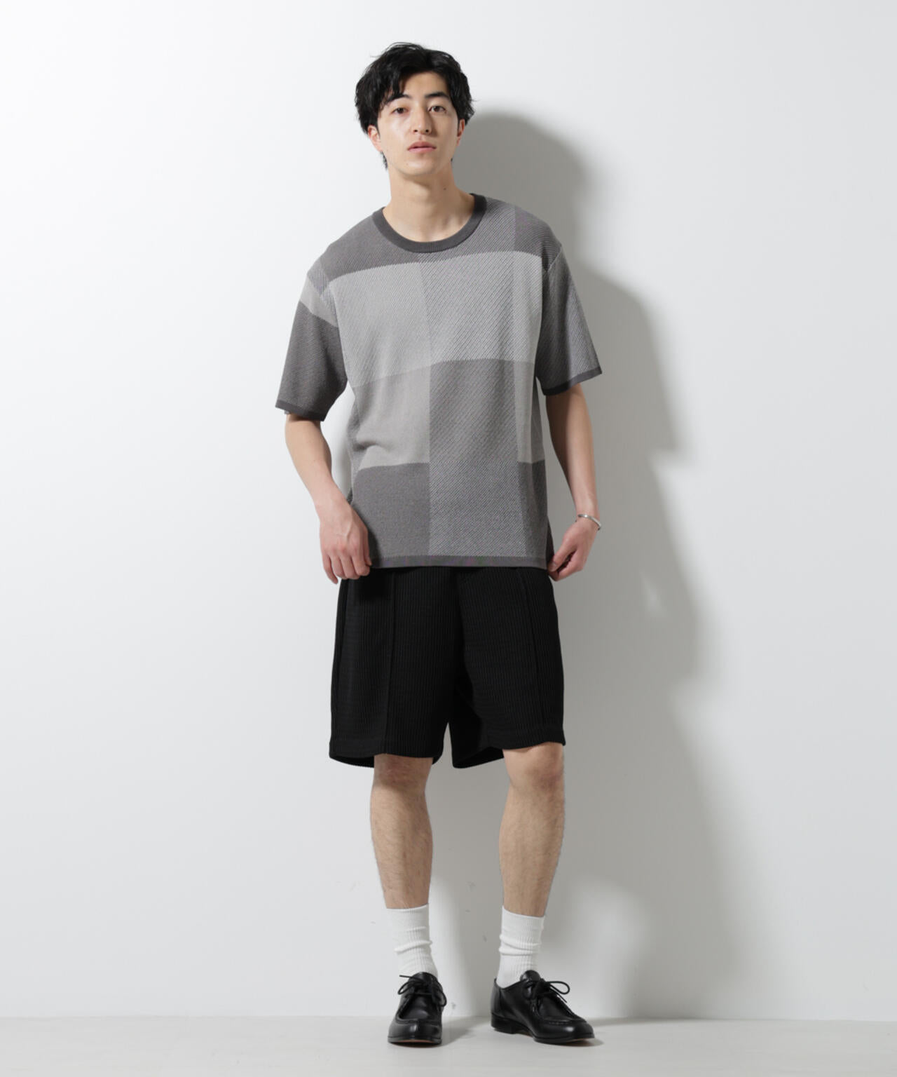 ジャガードニットソーショートパンツ(セットアップ可)