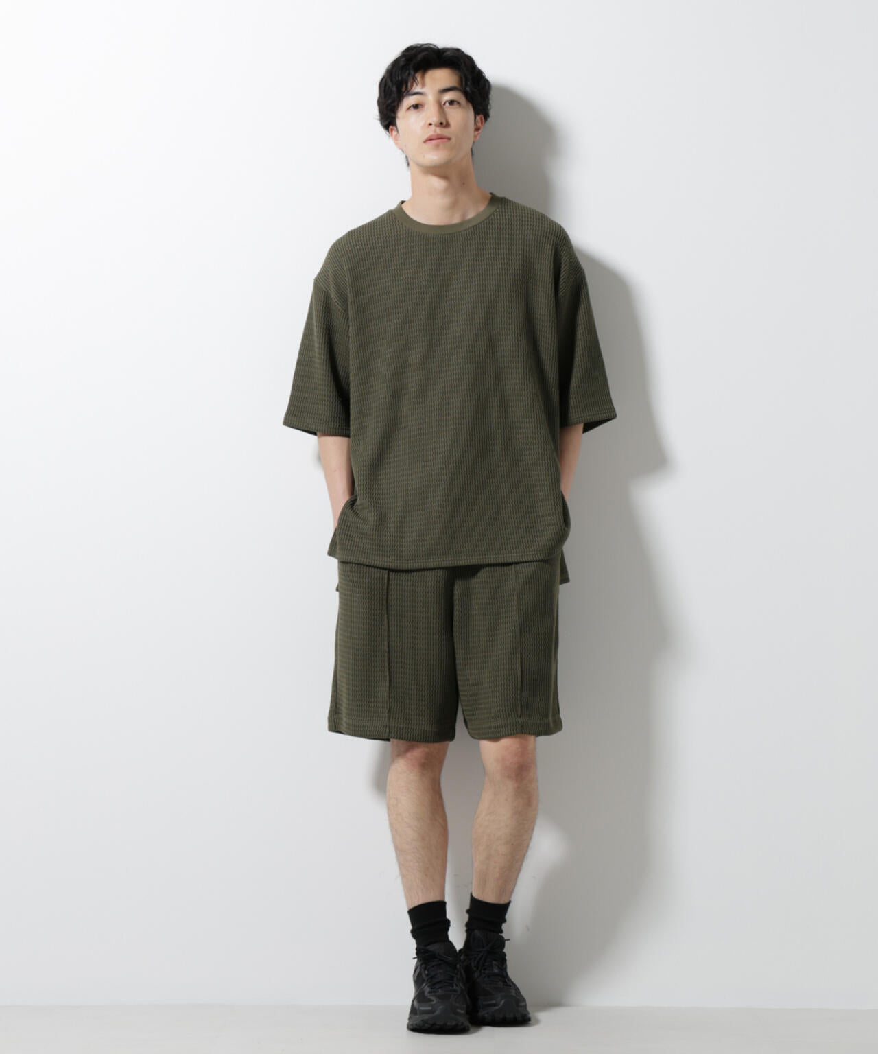 ジャガードニットソーショートパンツ(セットアップ可)
