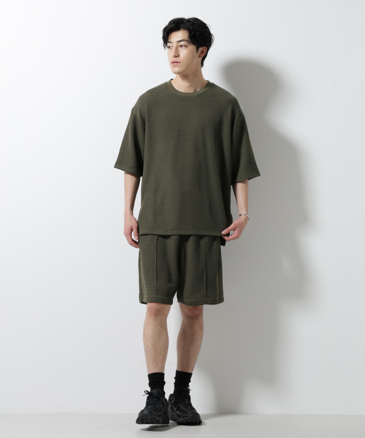 ジャガードニットソーショートパンツ(セットアップ可)