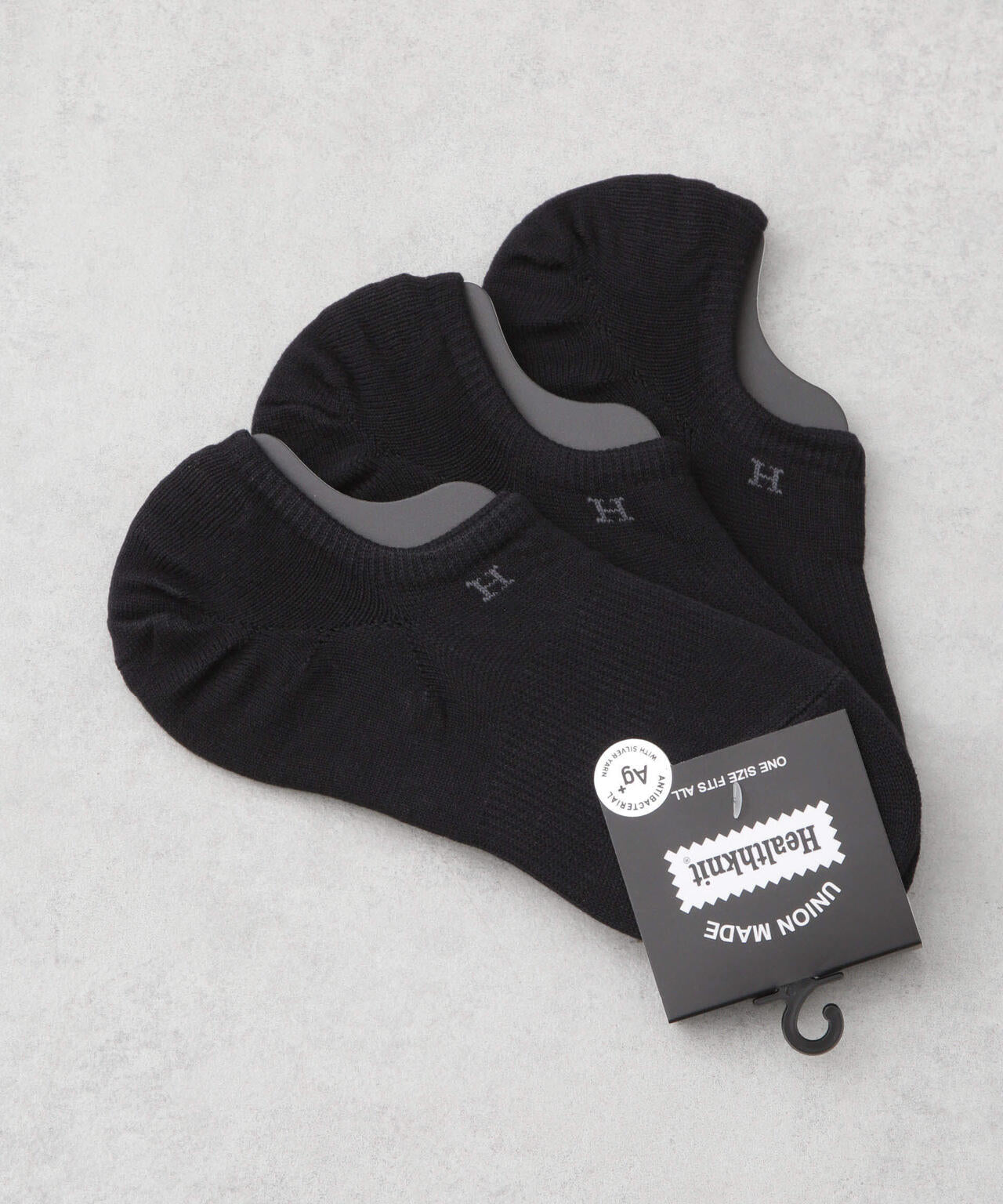 Healthknit/ブラック無地 Ag+