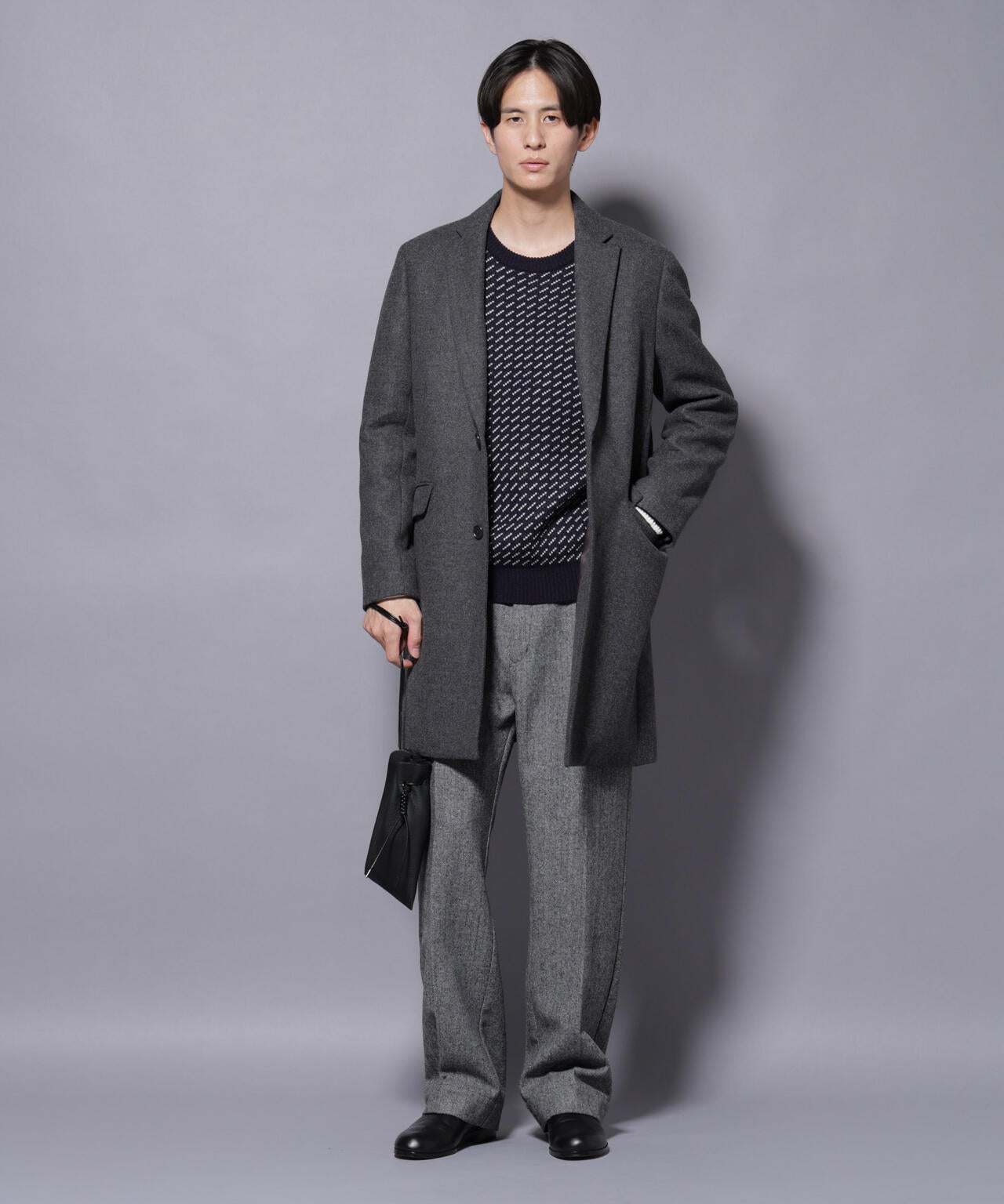 ウール/Nメルトンチェスターコート