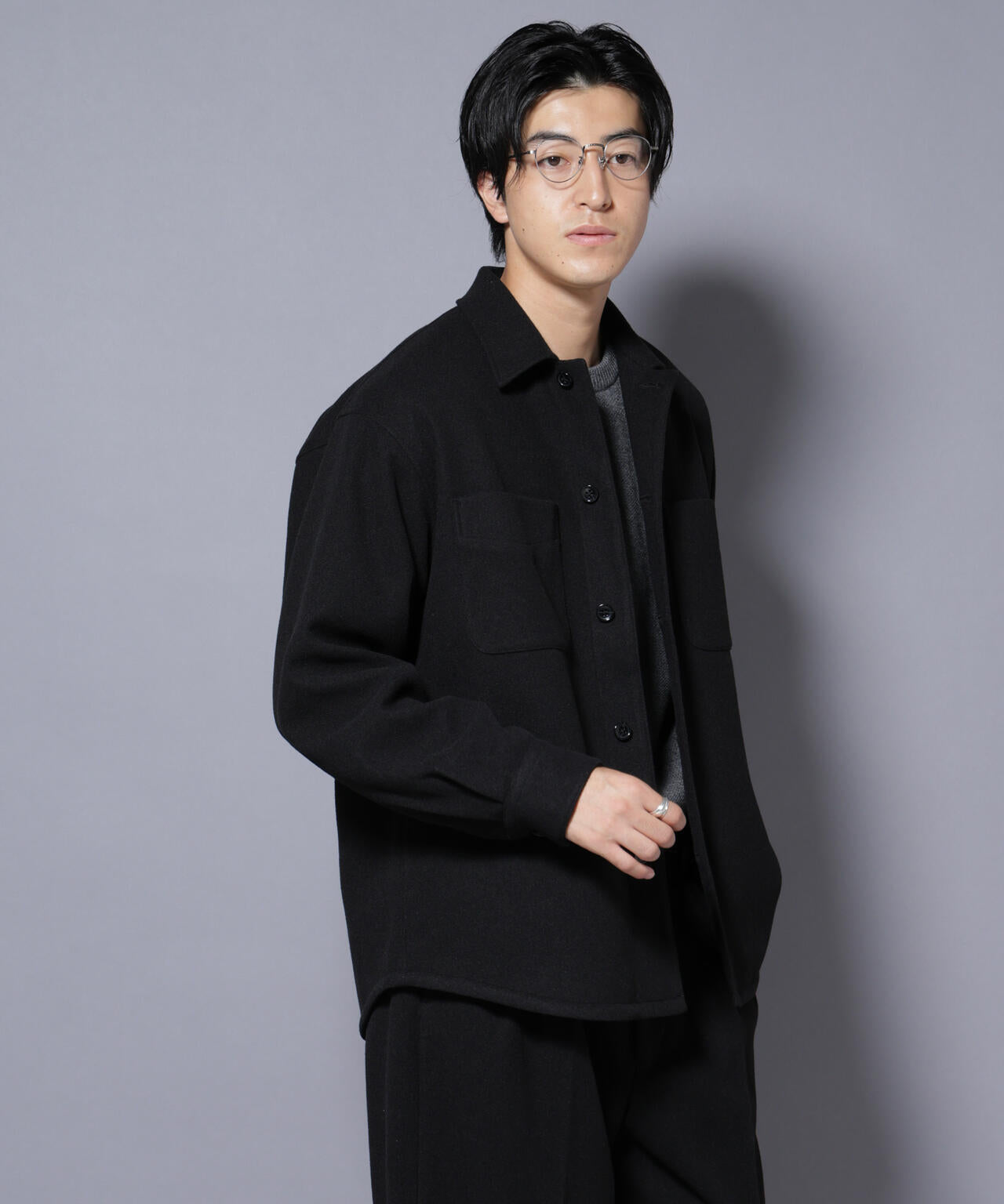 テックメルトンシャツブルゾン