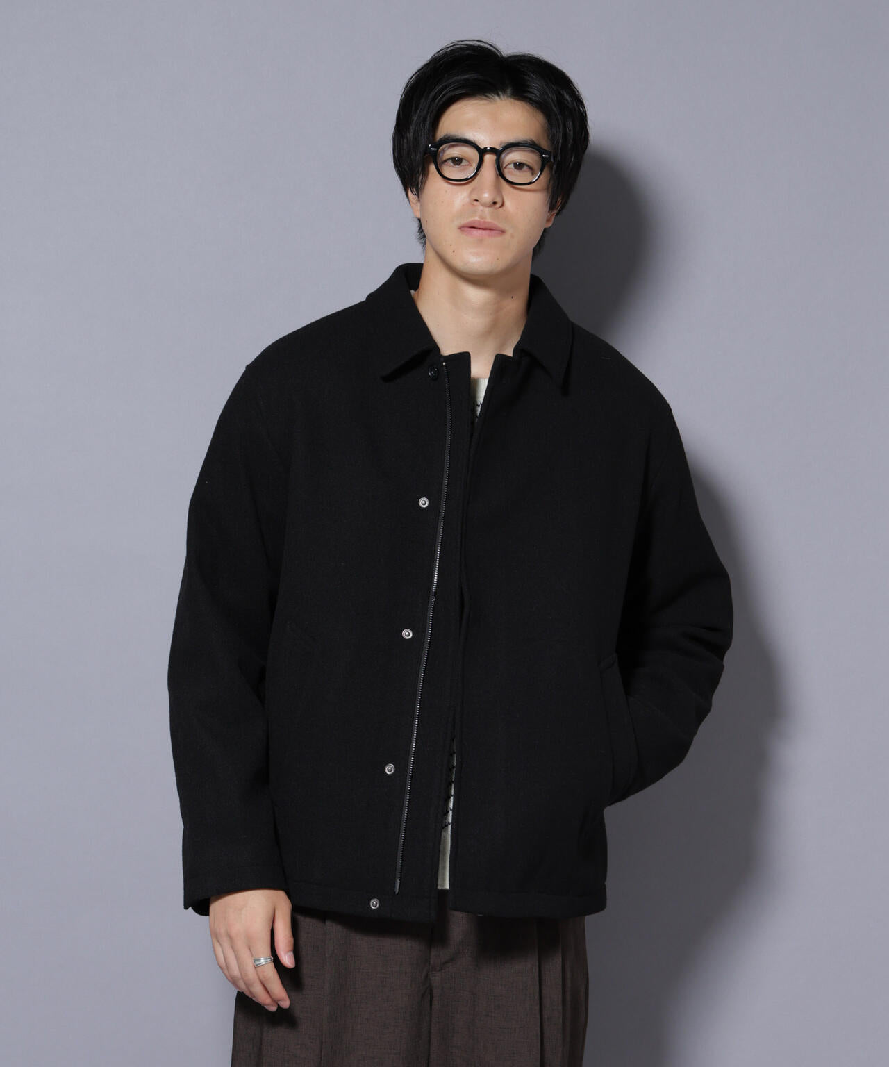 テックメルトンショートブルゾン