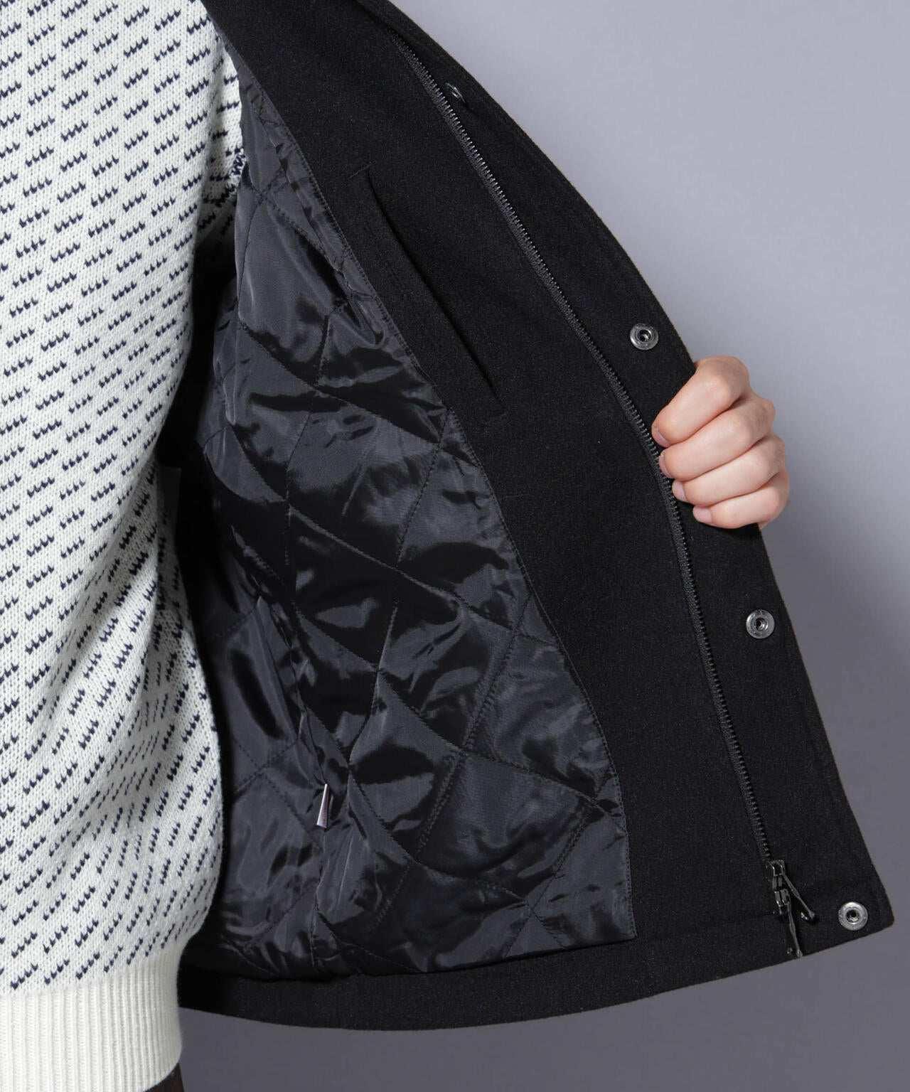 テックメルトンショートブルゾン