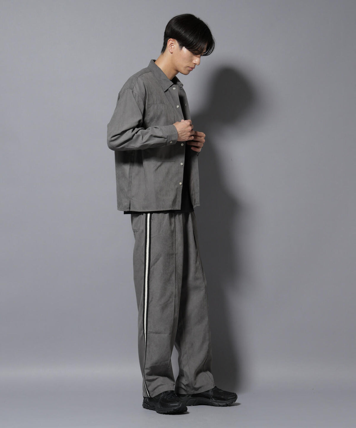 NORMANBROS別注ワイドポケット ピーチ起毛シャツ(セットアップ可)