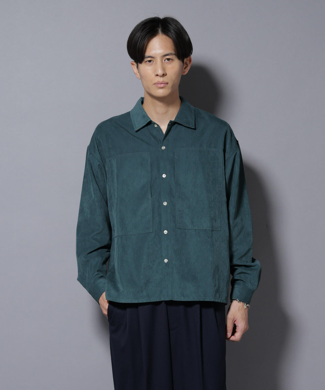 NORMANBROS別注ワイドポケット ピーチ起毛シャツ(セットアップ可)