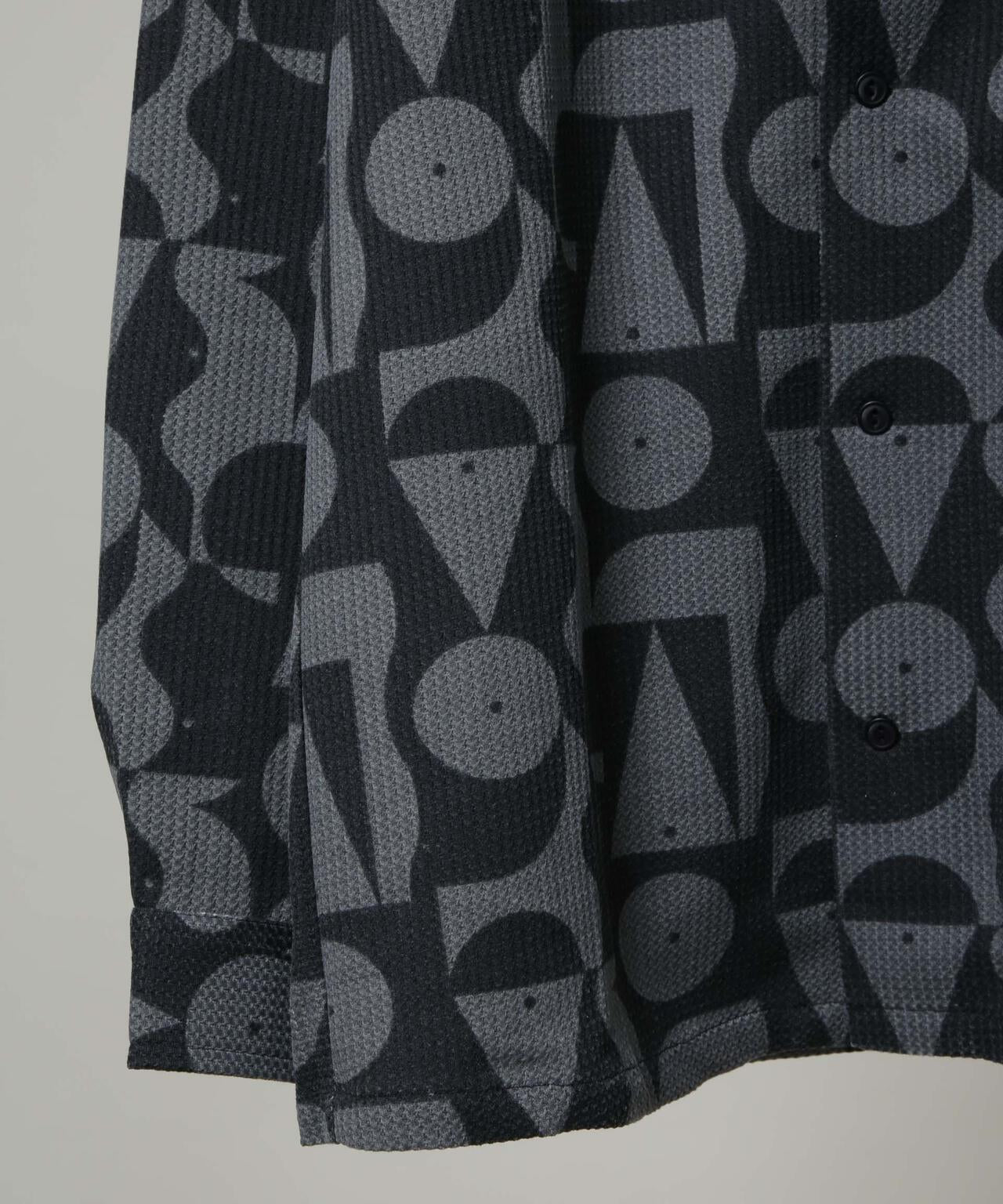 NORMANBROS別注 プリントワッフルシャツ 長袖