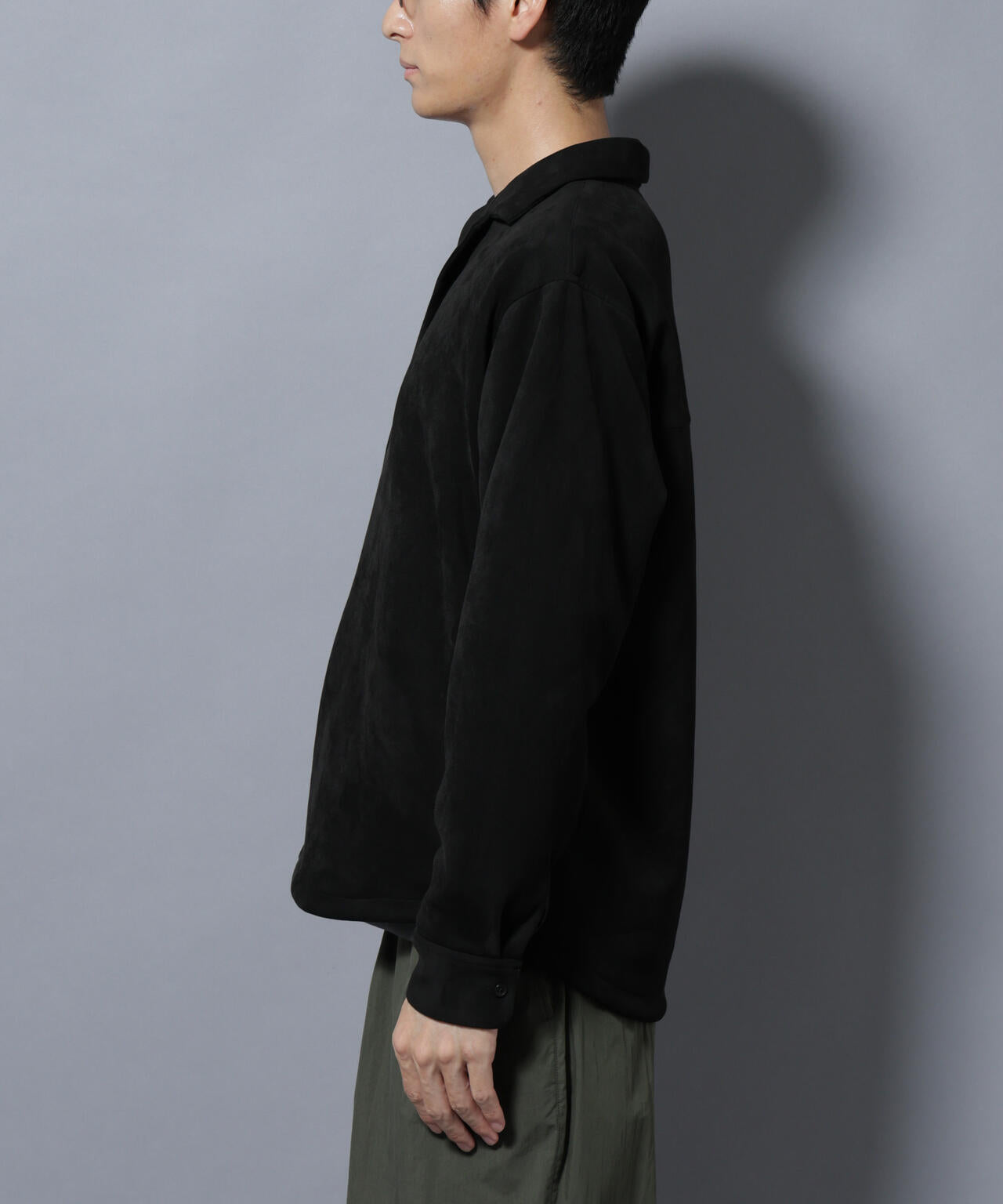 フェイクスエードシャツ 長袖